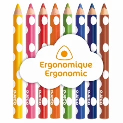 DJECO 8 dicke Buntstifte*Kinder Malen & Kneten