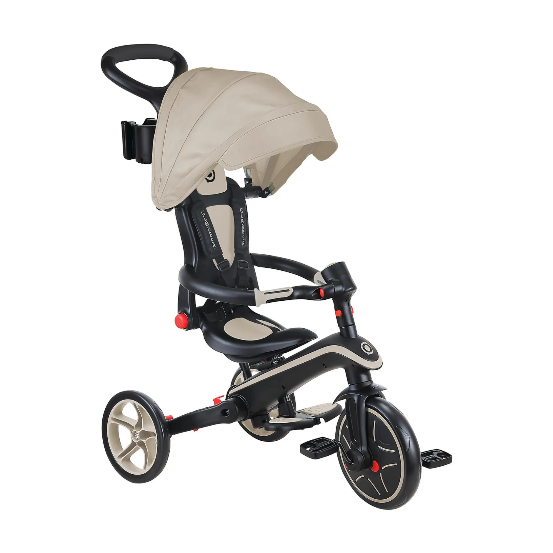 GLOBBER 4 in 1 Explorer Trike Taupe faltbar*Kinder Kinderfahrzeuge