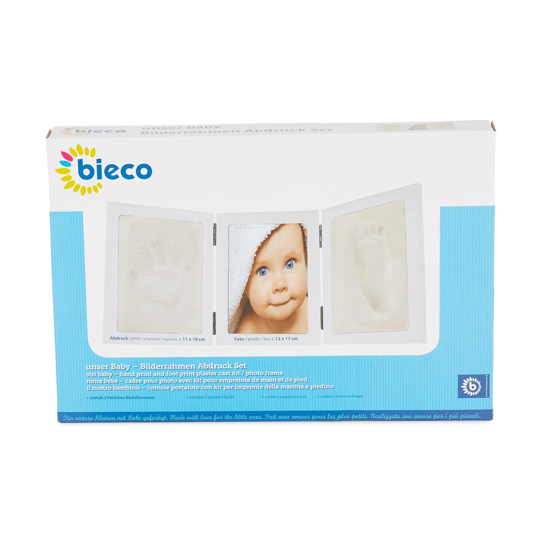 bieco Abdruckset mit Bilderrahmen*Kinder Malen & Kneten