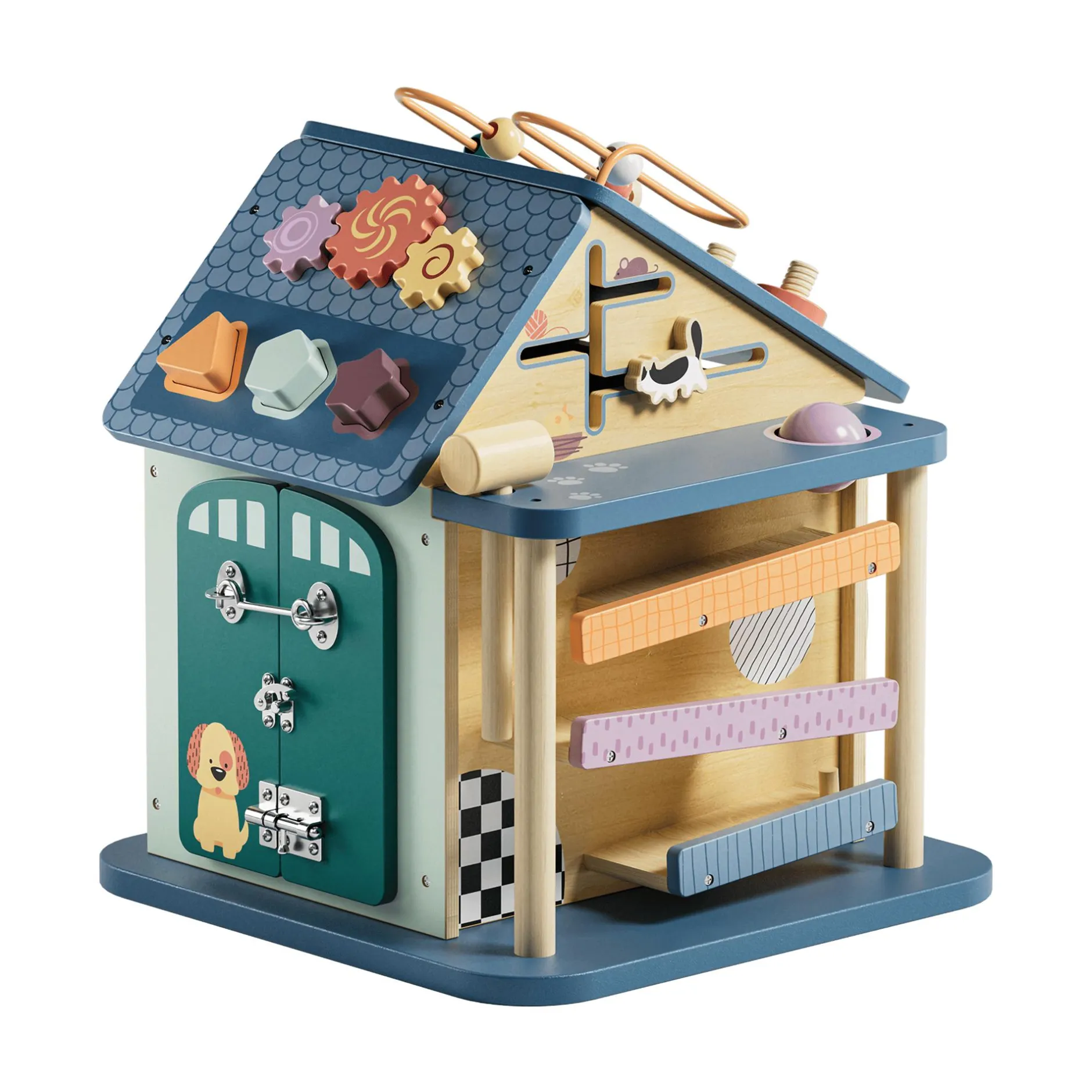 TOPBRIGHT ACTIVITY HAUS 12-in-1*Kinder Lernspielzeug|Holzspielzeug
