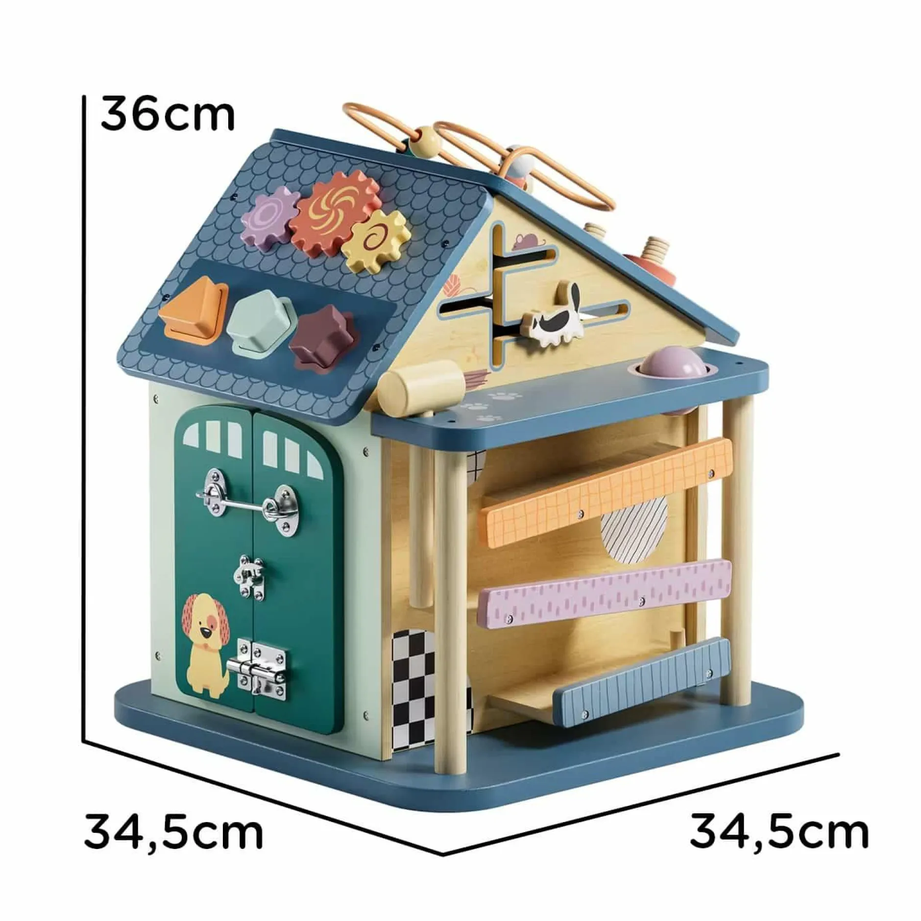 TOPBRIGHT ACTIVITY HAUS 12-in-1*Kinder Lernspielzeug|Holzspielzeug