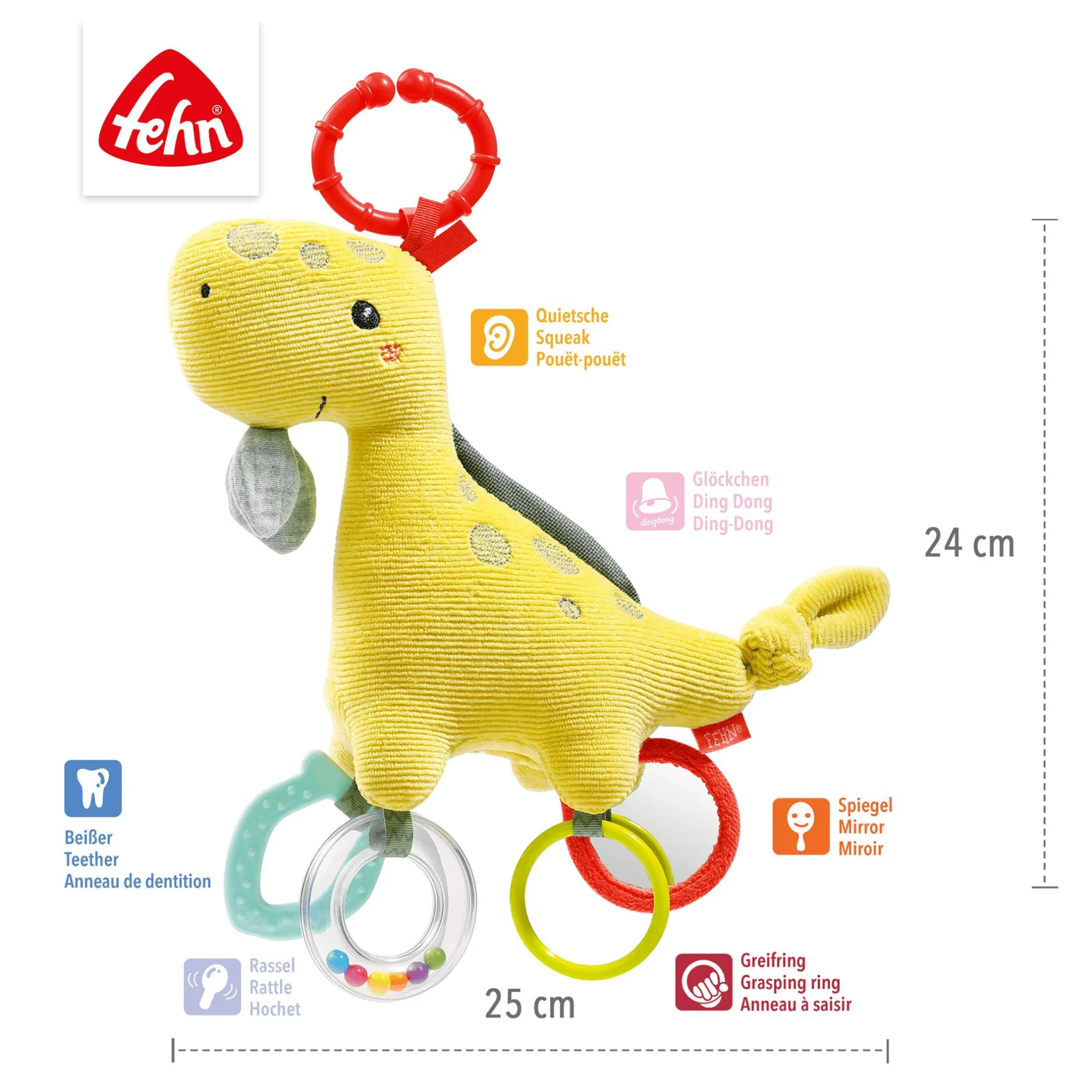 fehn Activity-Dino*Kinder Kinderwagen Zubehör|Rasseln & Greiflinge