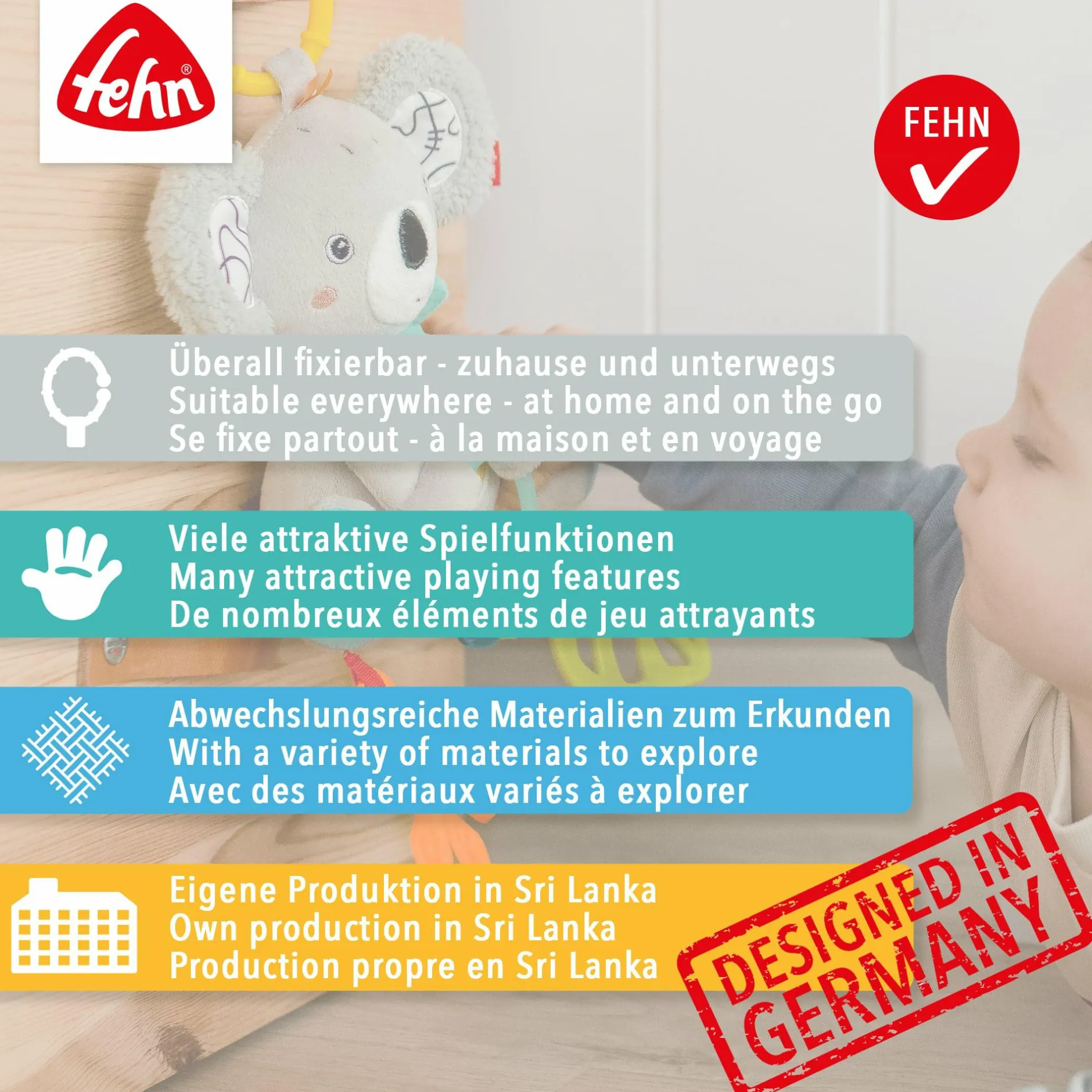 fehn Activity-Raupe* Kuscheltiere