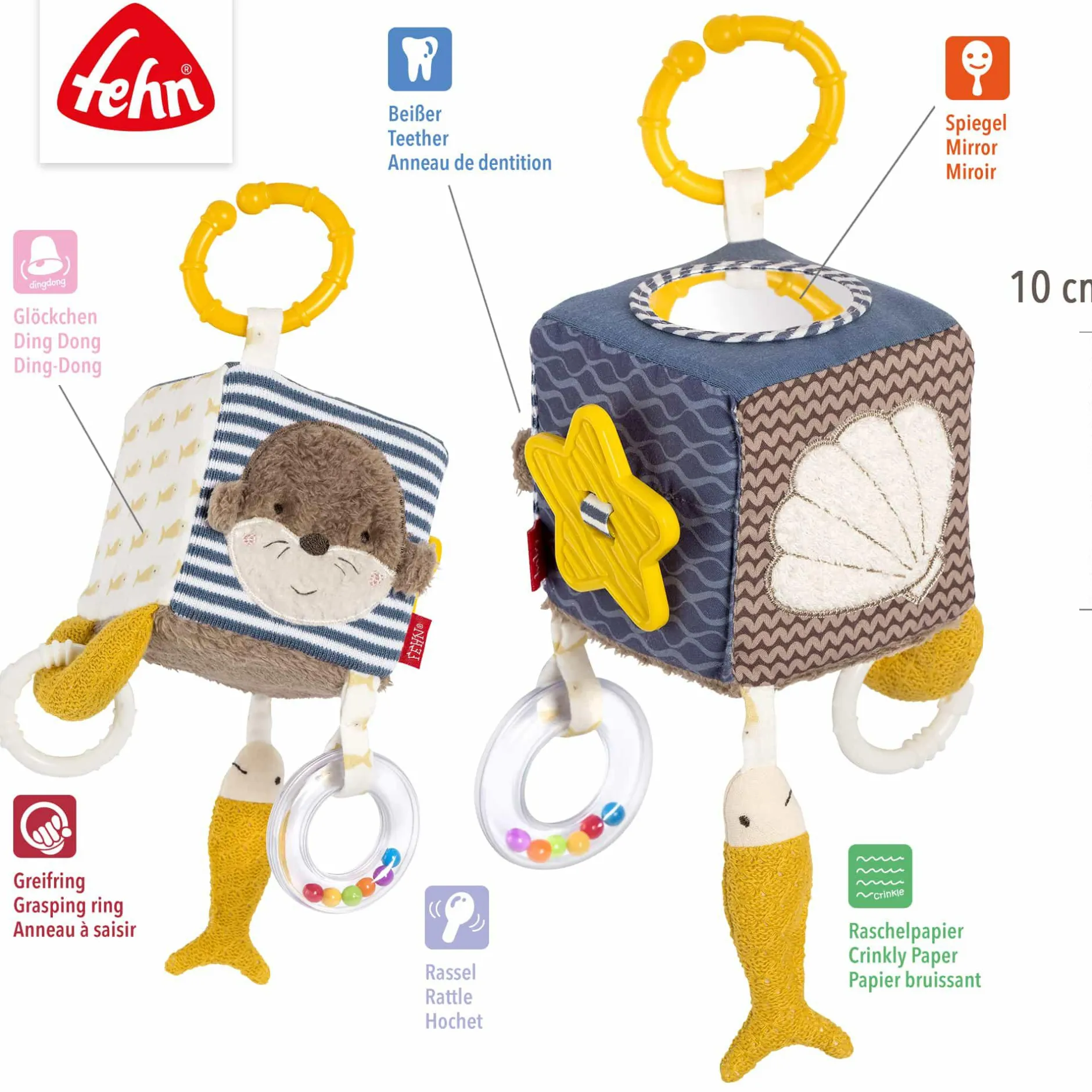 fehn Activity-Würfel Otter Theo* Rasseln & Greiflinge