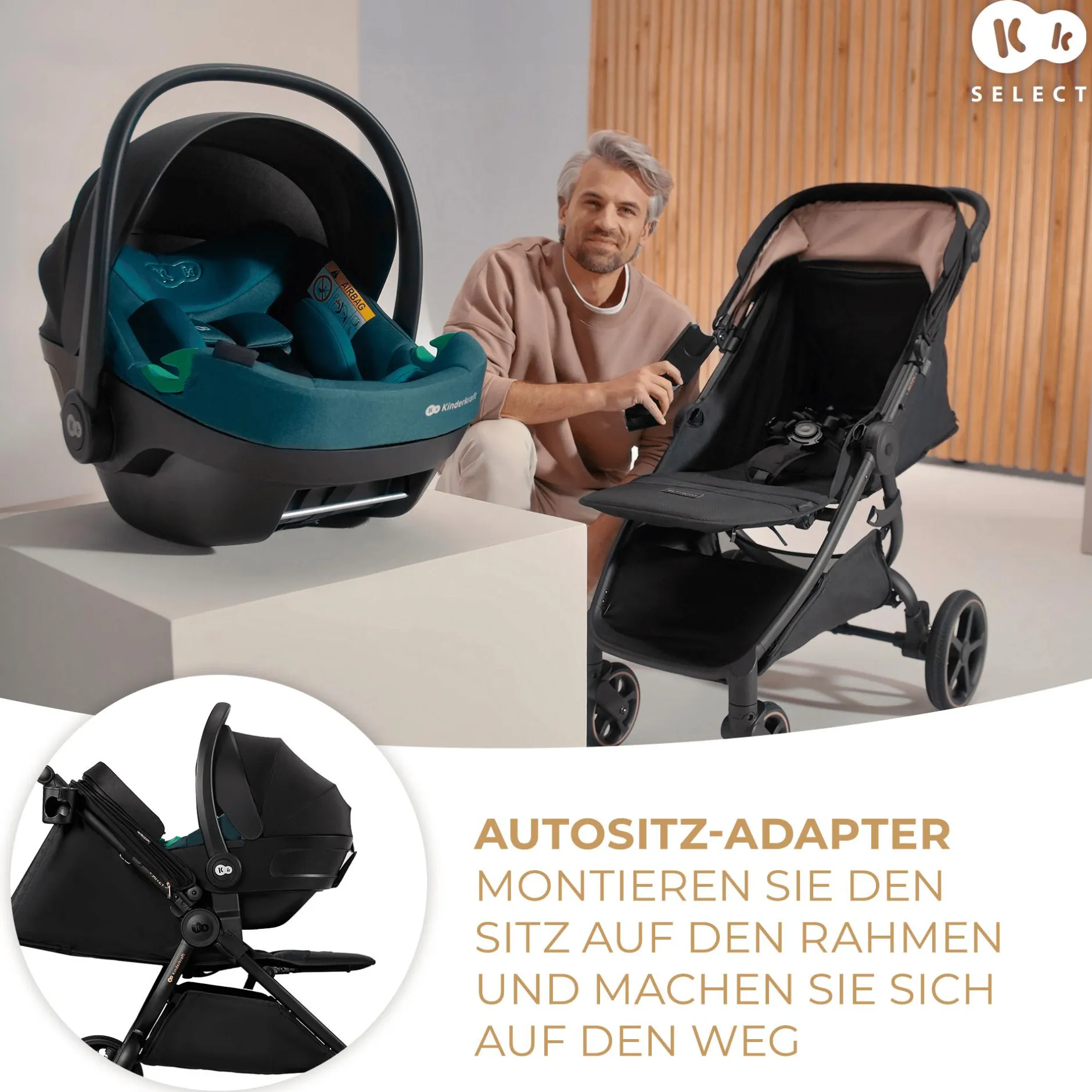 Kinderkraft Adapter MITZY*Kinder Kinderwagen Zubehör
