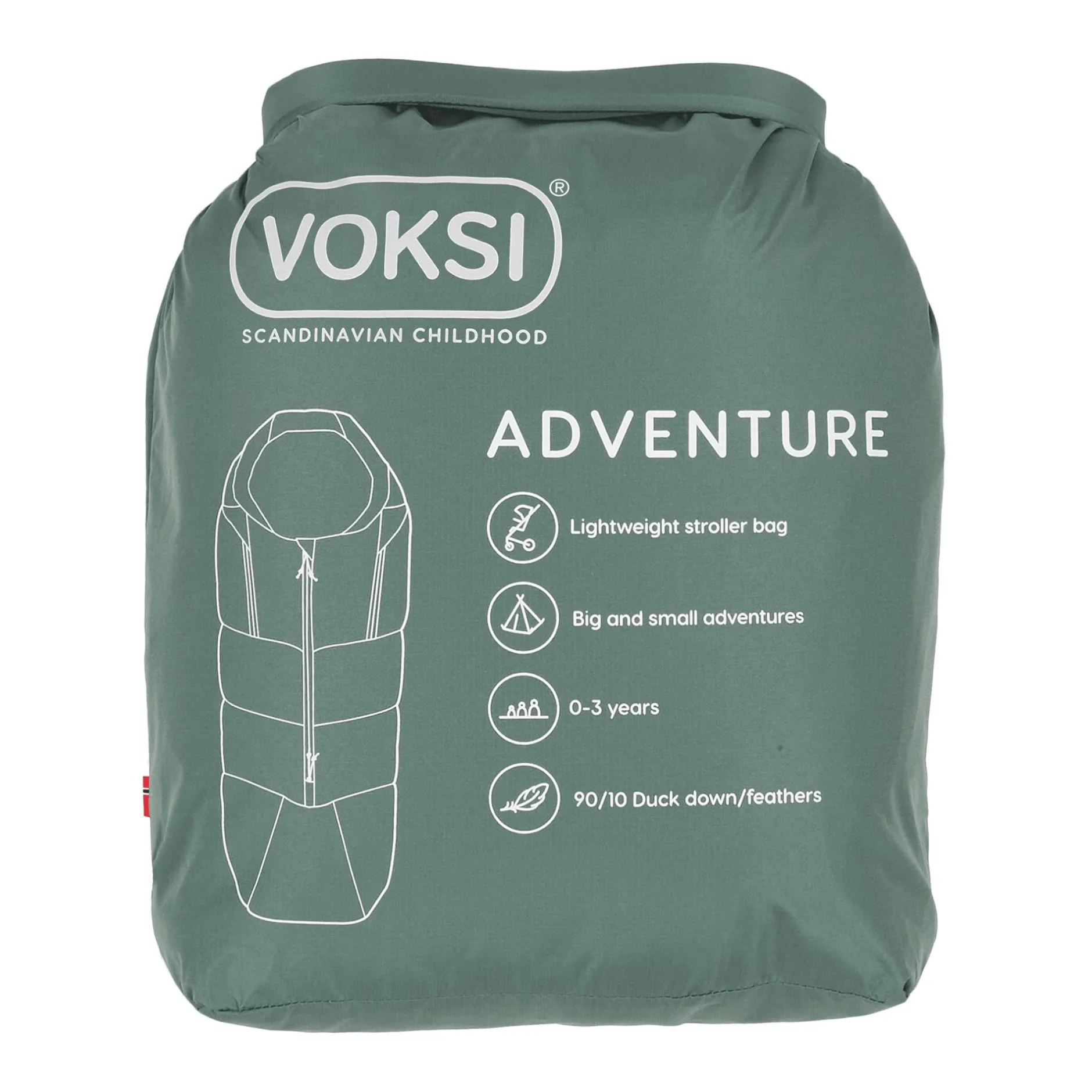 VOKSI Adventure Dark Sea Green*Kinder Kinderwagen Zubehör