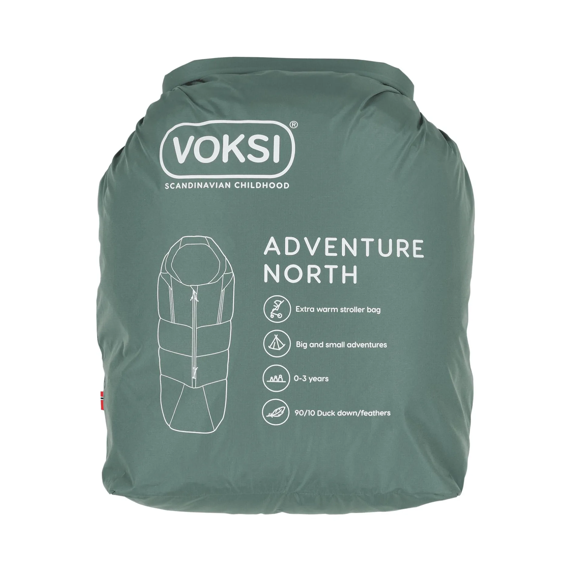 VOKSI Adventure North Dark Sea Green*Kinder Kinderwagen Zubehör
