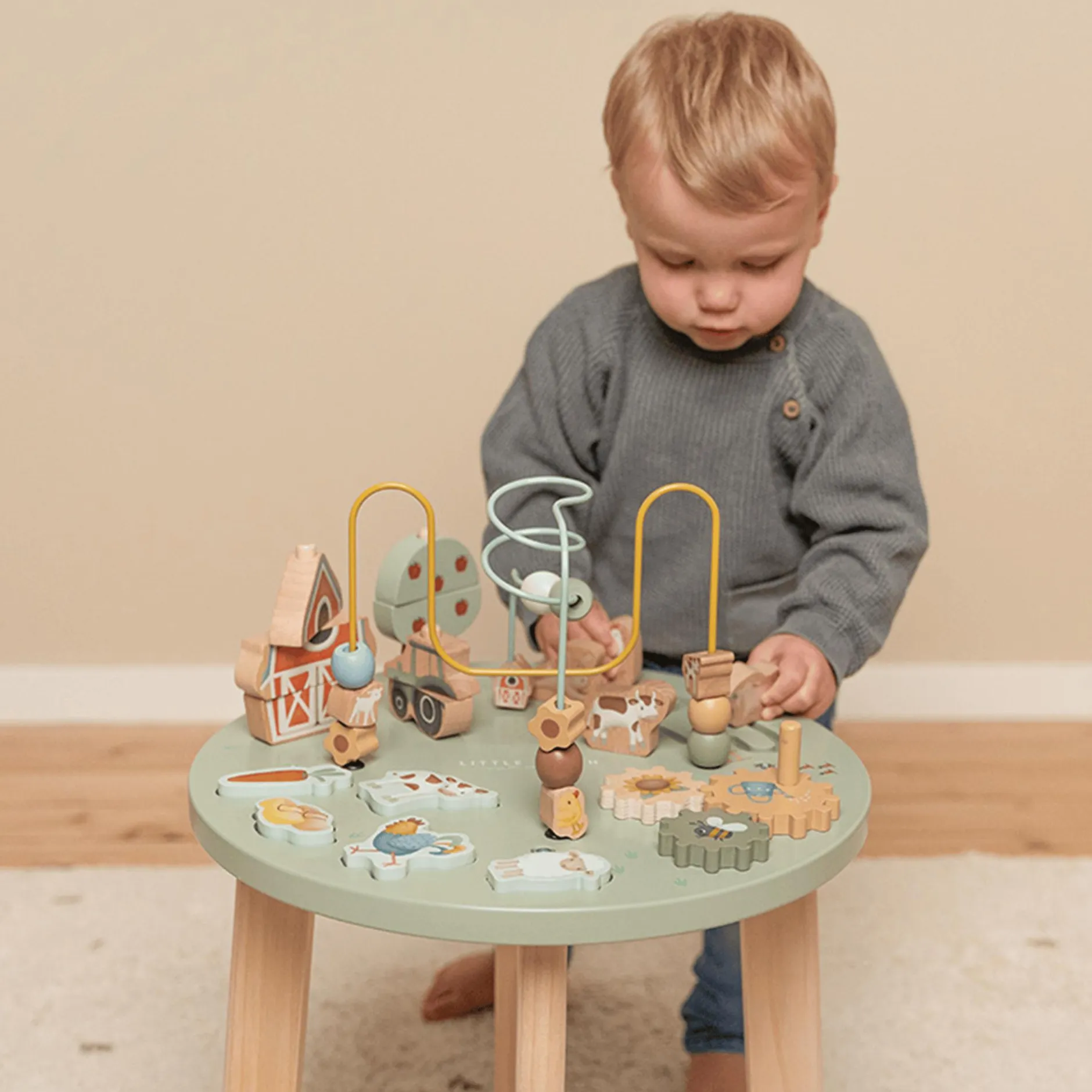 LITTLE DUTCH Aktivitäten-Tisch Little Farm*Kinder Lernspielzeug|Holzspielzeug