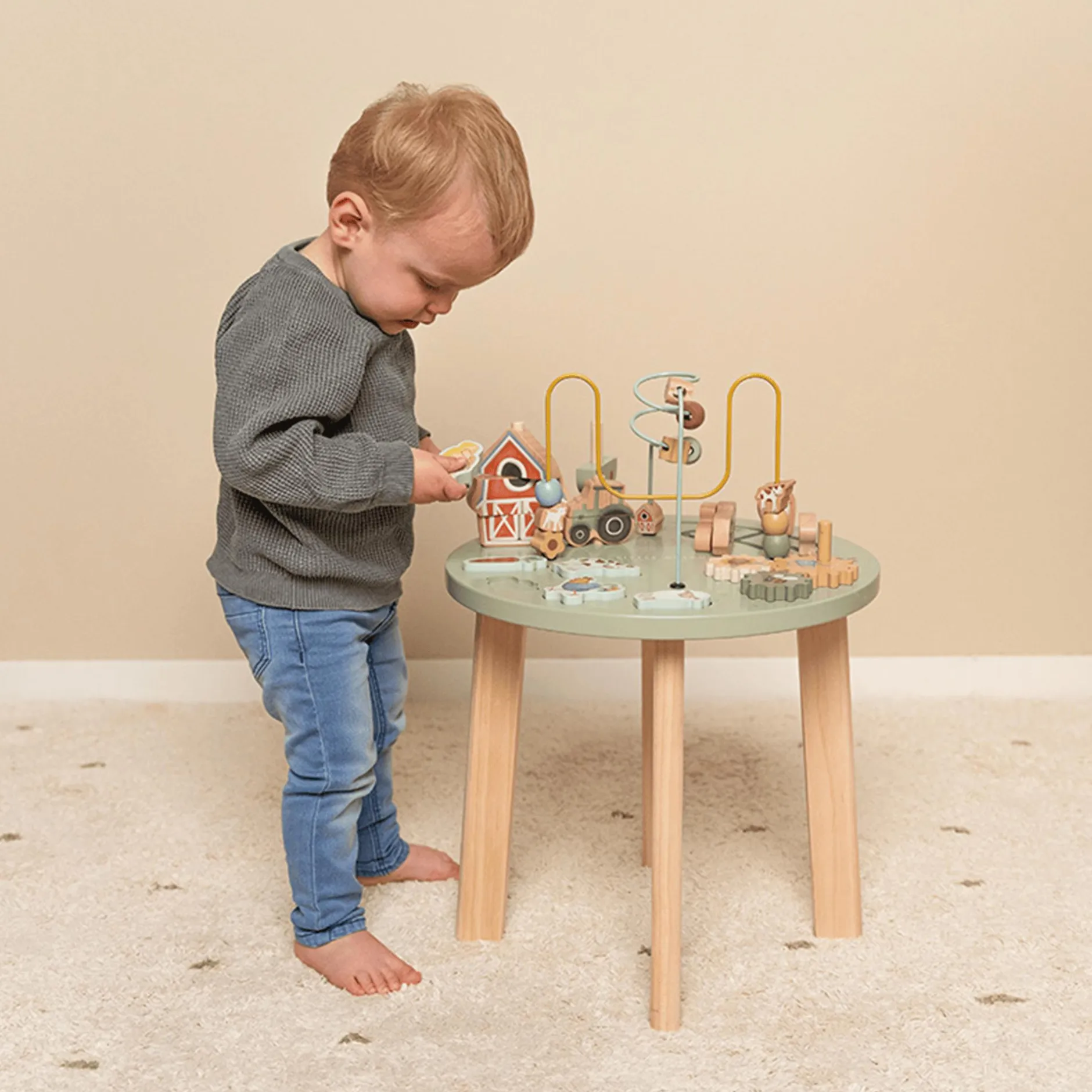 LITTLE DUTCH Aktivitäten-Tisch Little Farm*Kinder Lernspielzeug|Holzspielzeug