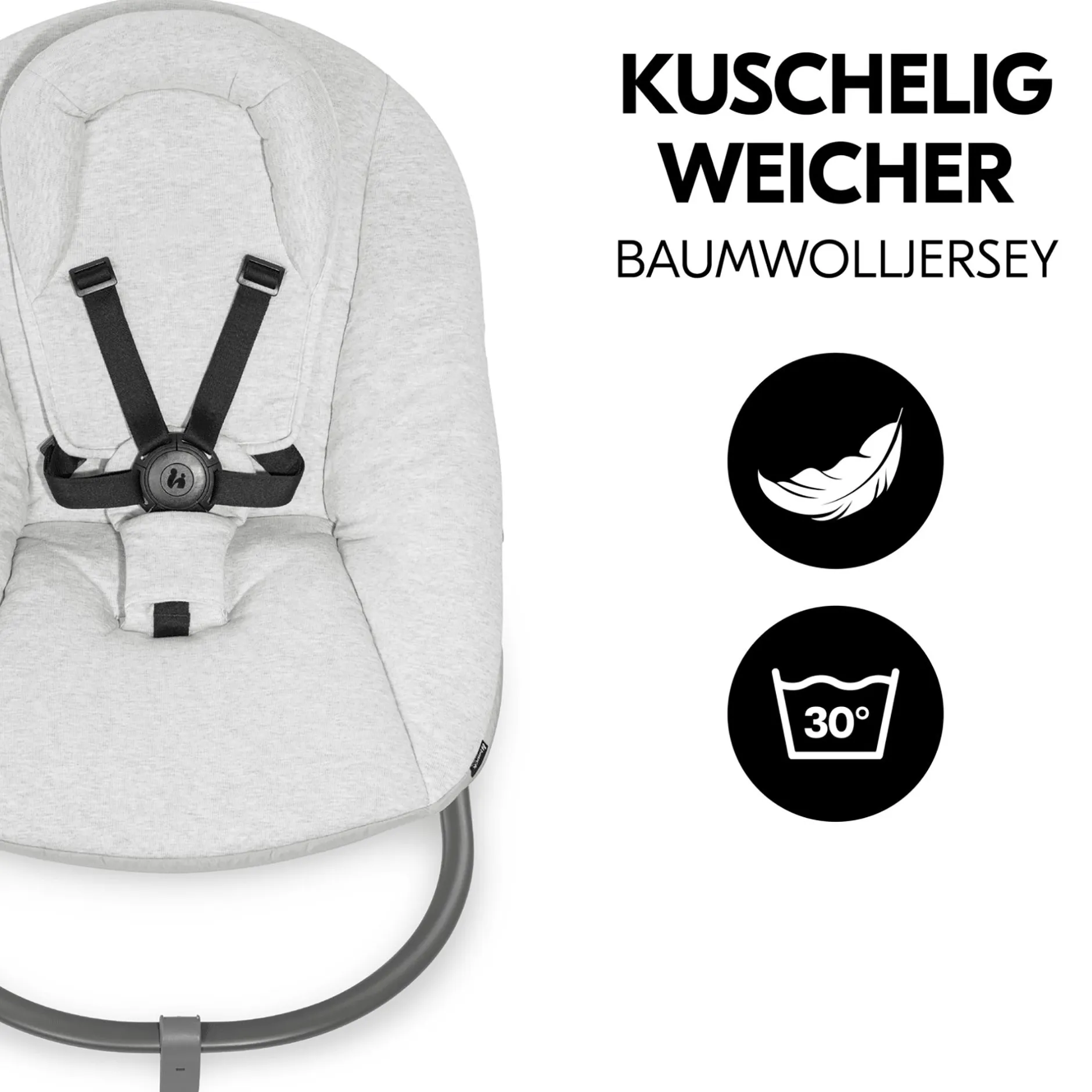 hauck Alpha Bouncer Premium Light grey* Hochstuhl Zubehör|Wippen