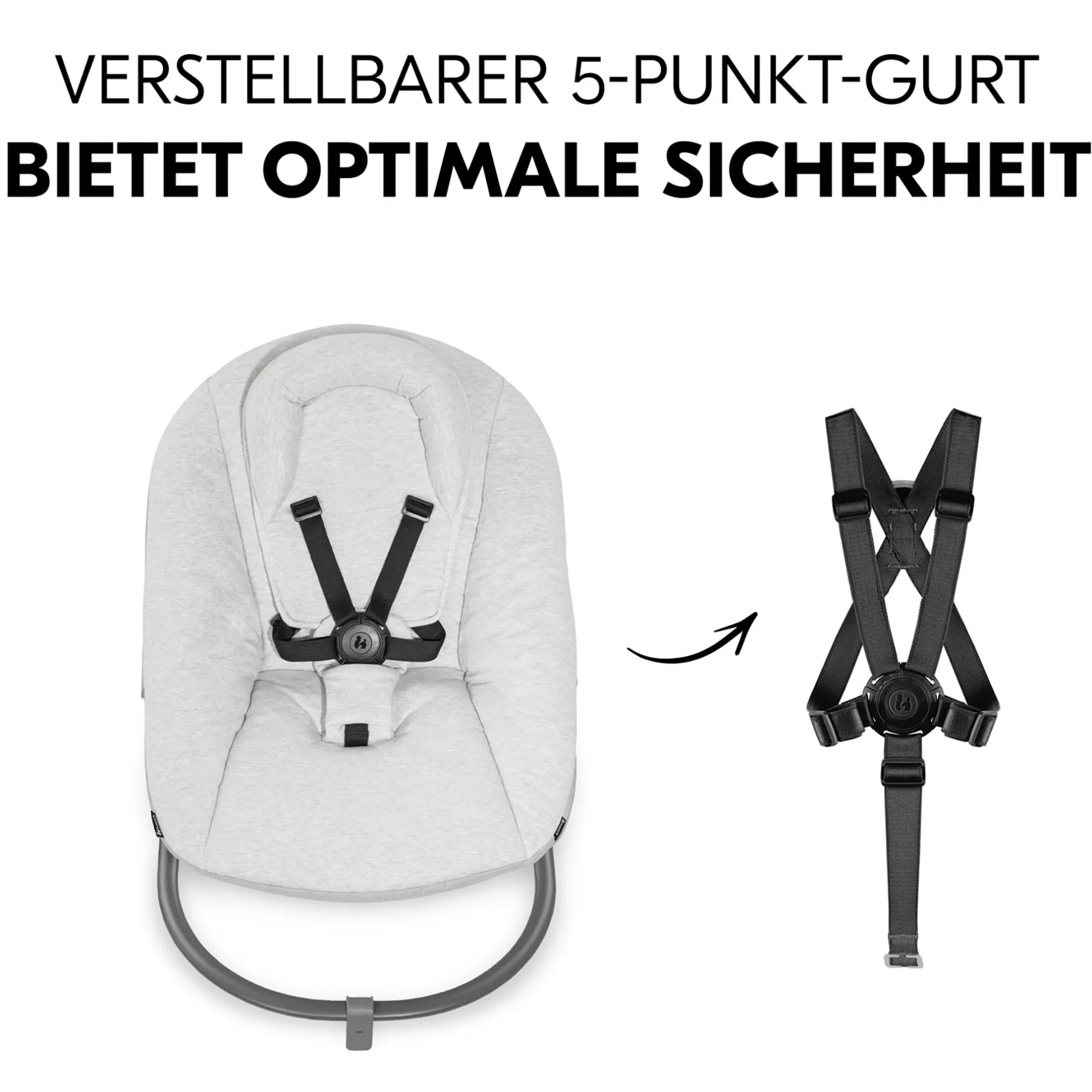 hauck Alpha Bouncer Premium Light grey* Hochstuhl Zubehör|Wippen