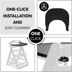 hauck Alpha Click Tray Black* Hochstuhl Zubehör|Treppenhochstühle