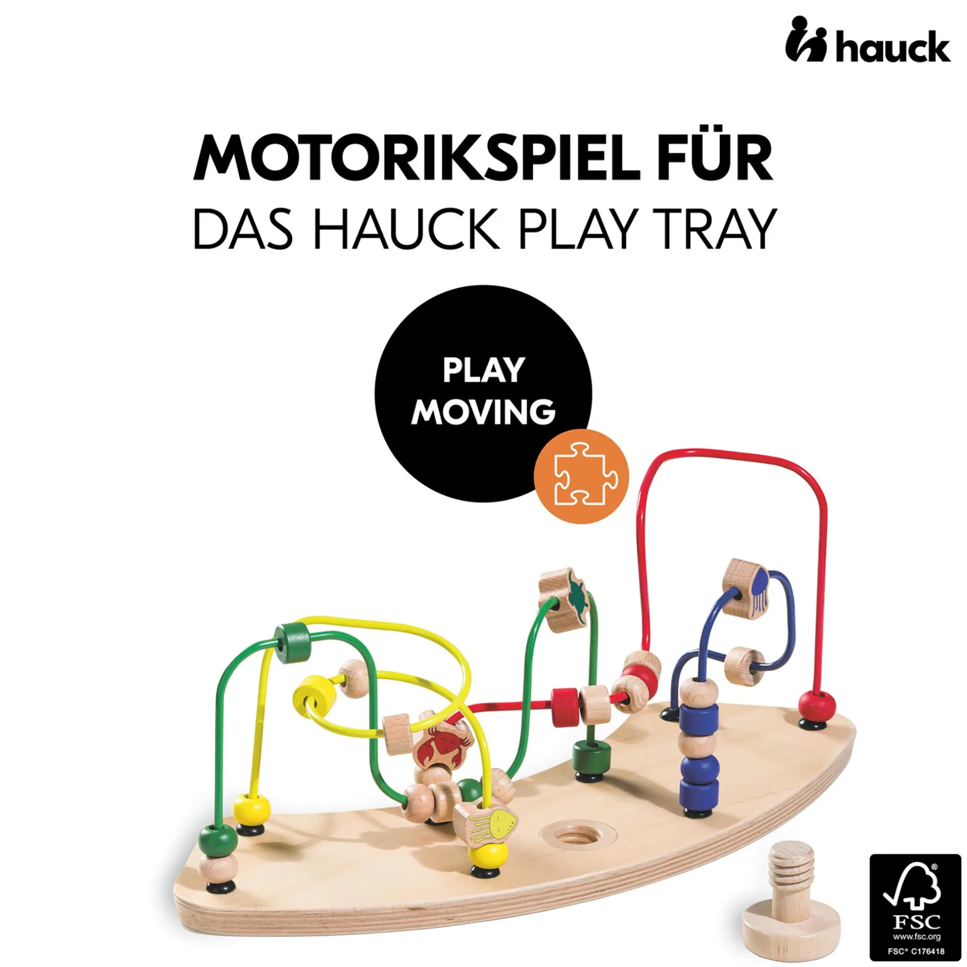 hauck Alpha Play Moving Water Animals Holzaufsatz*Kinder Hochstuhl Zubehör|Holzspielzeug