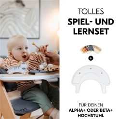 hauck Alpha Play Music Set Zebra inkl. Play Tray White* Hochstuhl Zubehör