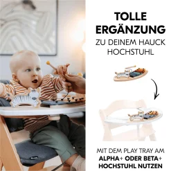 hauck Alpha Play Music Zebra Holzaufsatz*Kinder Hochstuhl Zubehör|Lernspielzeug