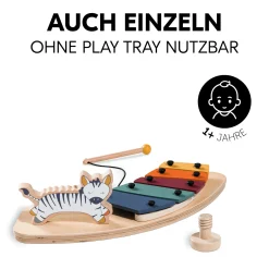 hauck Alpha Play Music Zebra Holzaufsatz*Kinder Hochstuhl Zubehör|Lernspielzeug