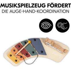 hauck Alpha Play Music Zebra Holzaufsatz*Kinder Hochstuhl Zubehör|Lernspielzeug