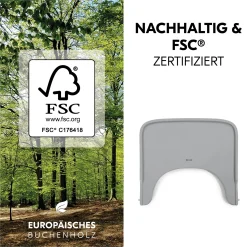 hauck Alpha Wooden Tray Grey* Hochstuhl Zubehör