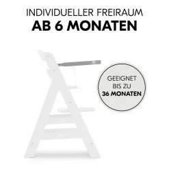 hauck Alpha Wooden Tray Grey* Hochstuhl Zubehör
