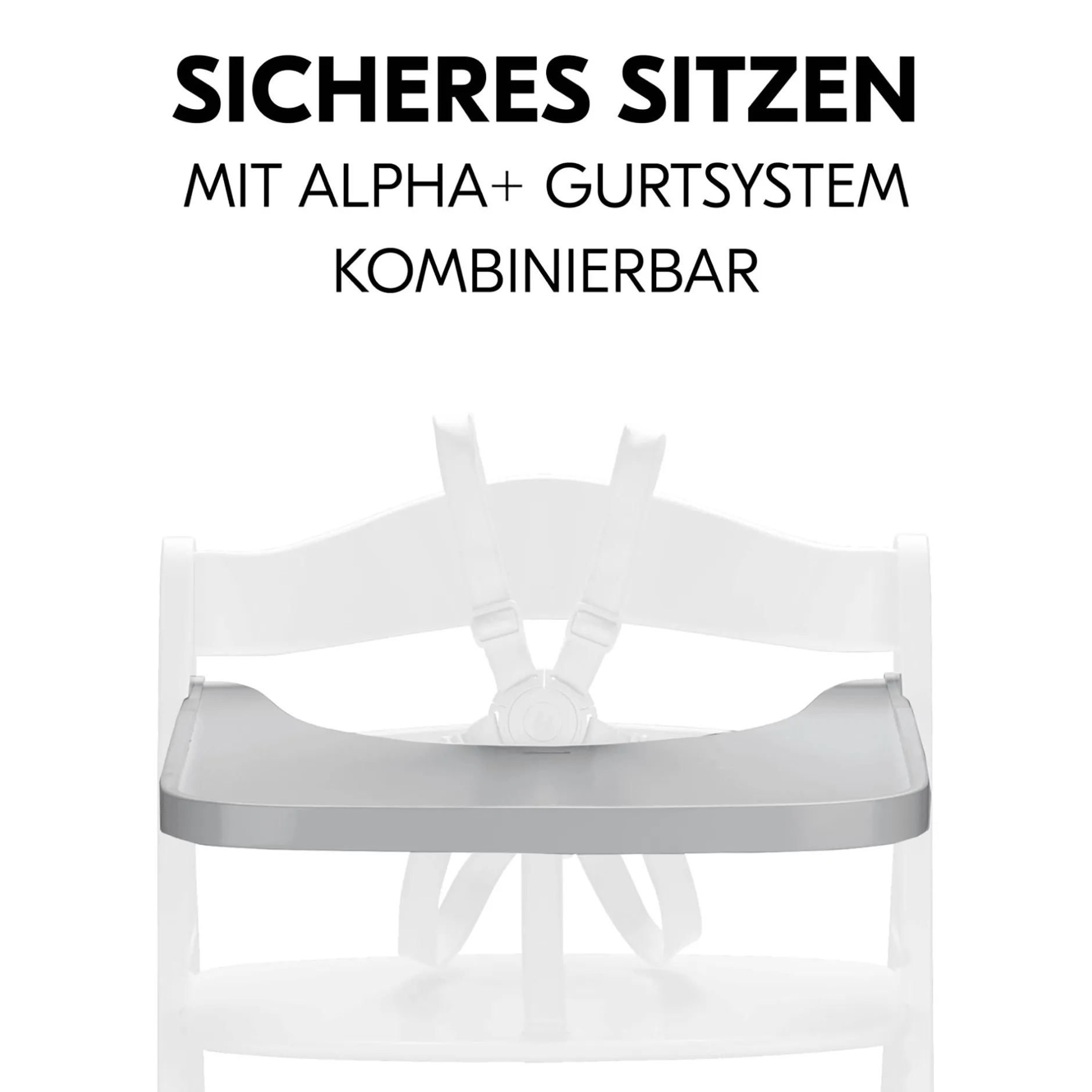 hauck Alpha Wooden Tray Grey* Hochstuhl Zubehör