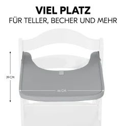 hauck Alpha Wooden Tray Grey* Hochstuhl Zubehör