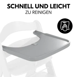 hauck Alpha Wooden Tray Grey* Hochstuhl Zubehör