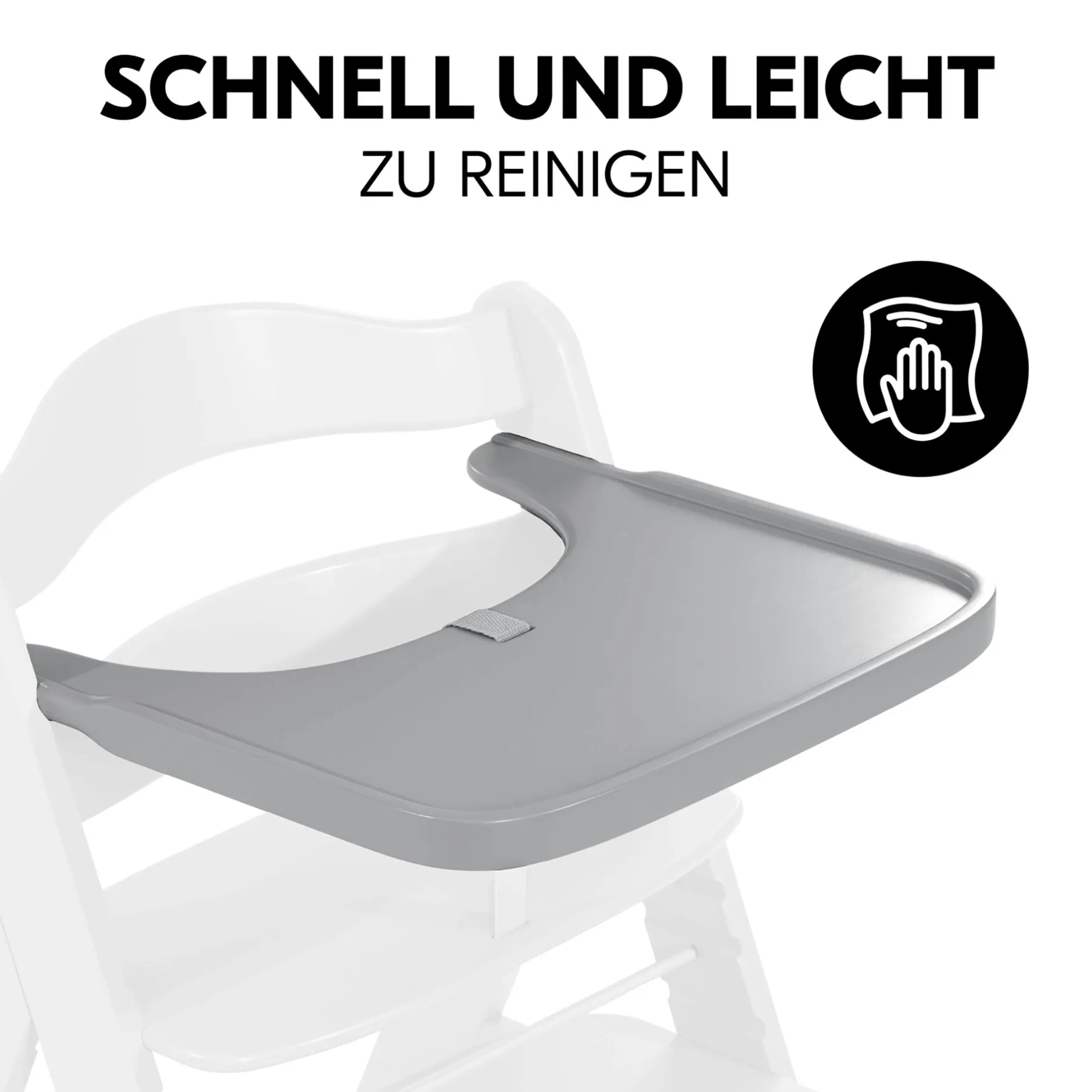 hauck Alpha Wooden Tray Grey* Hochstuhl Zubehör