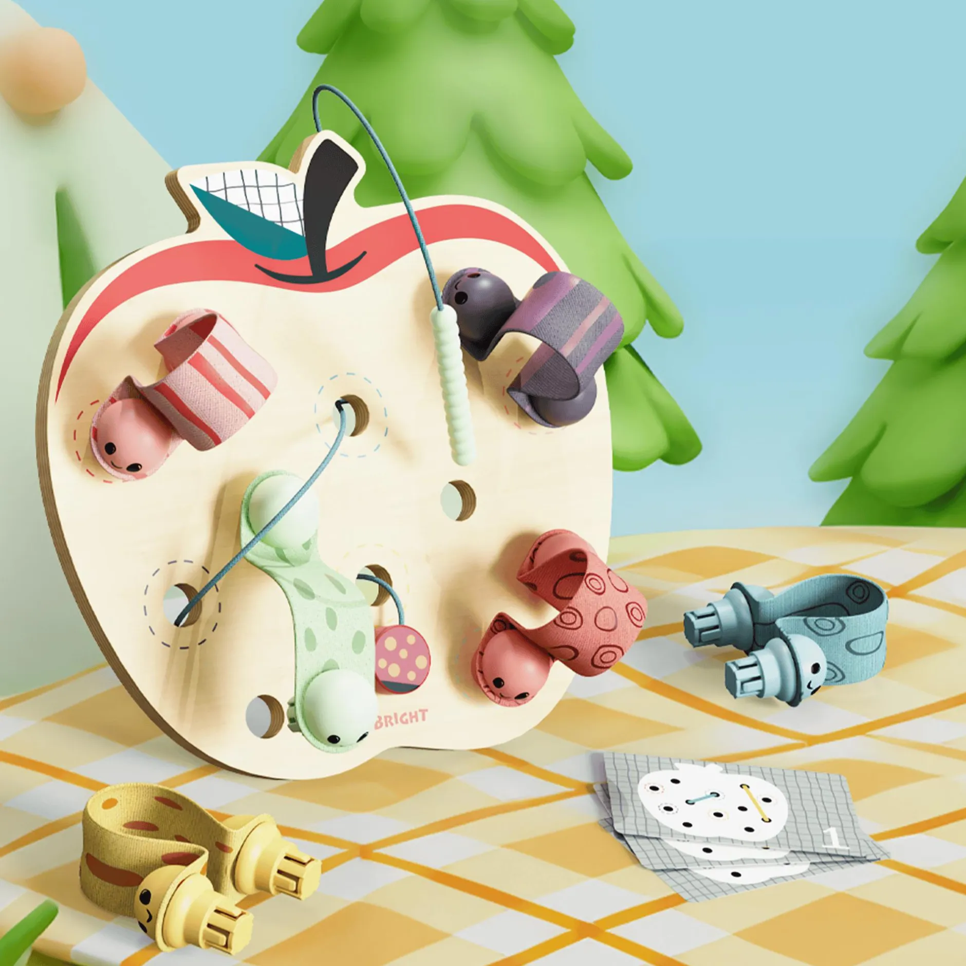 TOPBRIGHT Apfelwürmer*Kinder Lernspielzeug