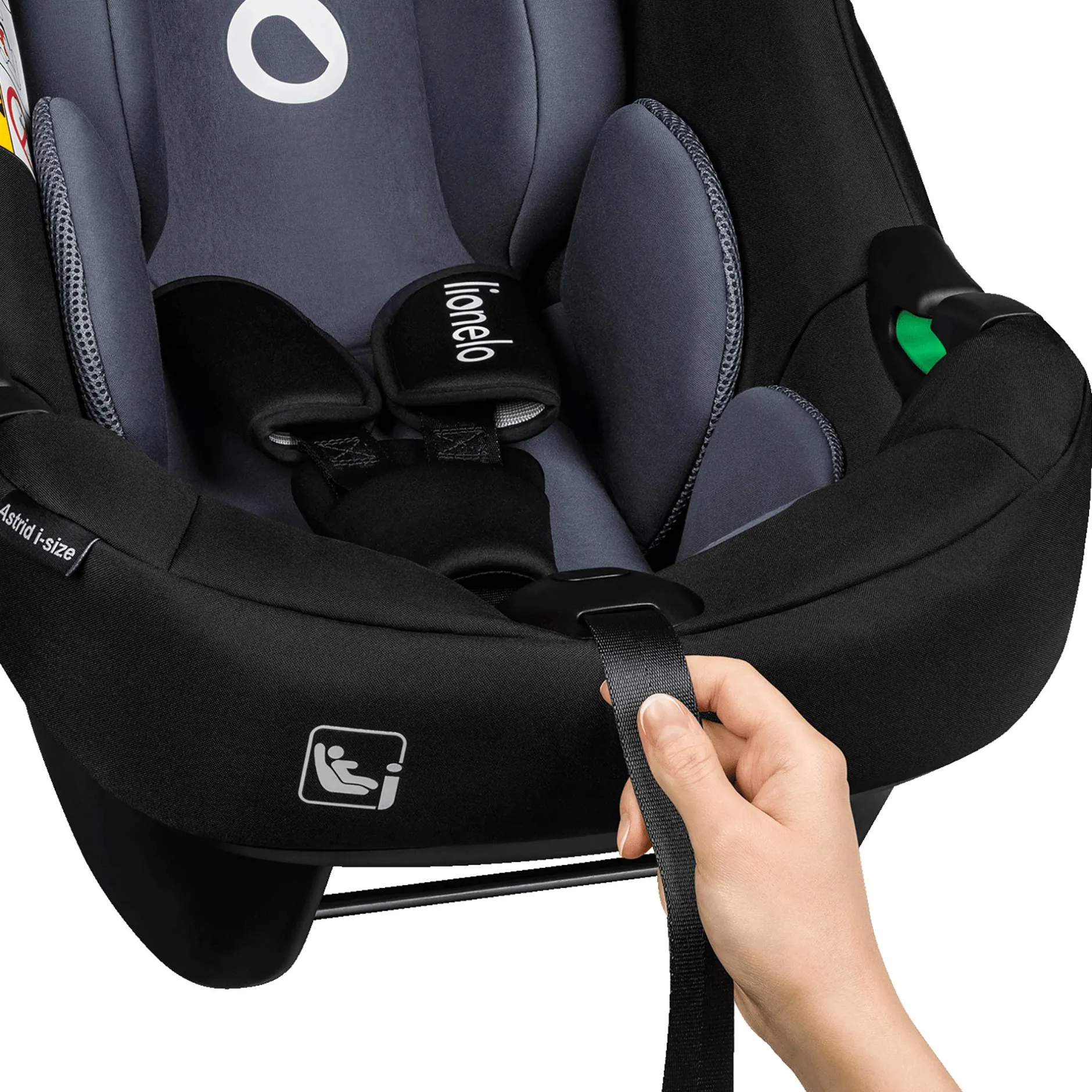 lionelo Astrid i-Size Black Grey*Kinder Babyschalen 0-13 Kg, Gruppe 0+