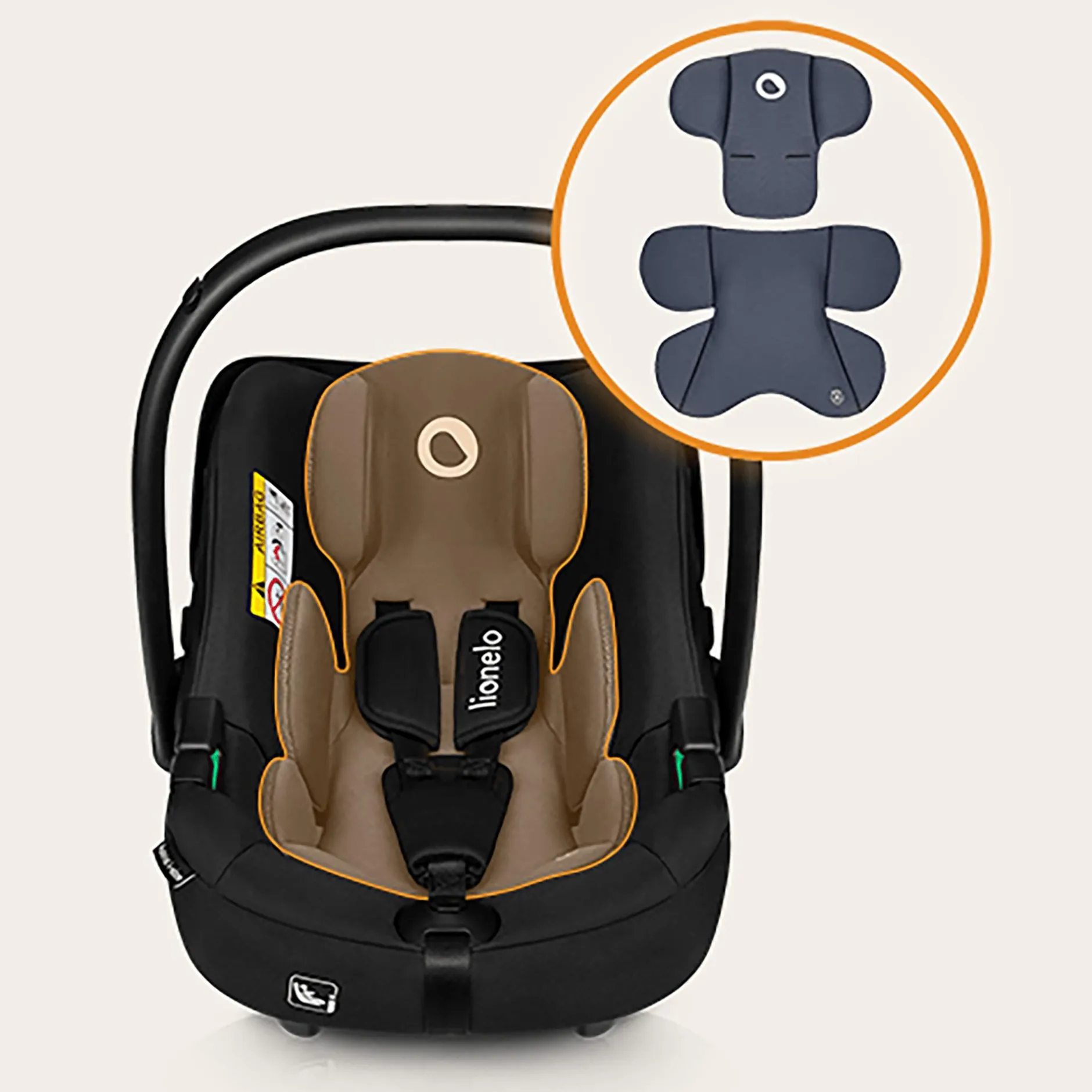 lionelo Astrid i-Size Black Grey*Kinder Babyschalen 0-13 Kg, Gruppe 0+