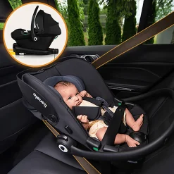 lionelo Astrid i-Size Black Grey*Kinder Babyschalen 0-13 Kg, Gruppe 0+