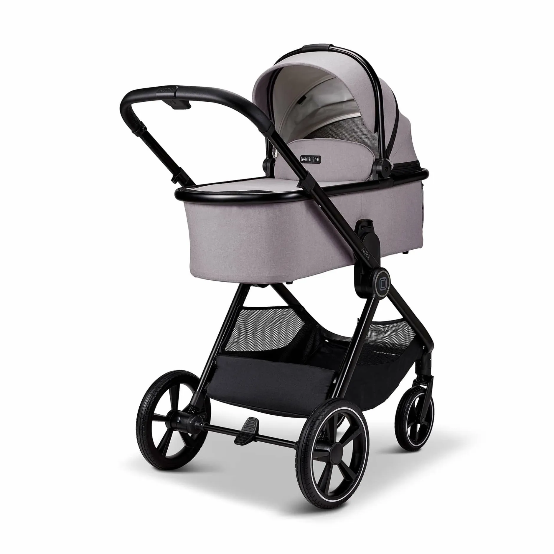 MOON AURA 2 in 1 Kombi-Kinderwagen Stone mit Babyschale Cosmo 2.0*Kinder Kinderwagen Komplettsets