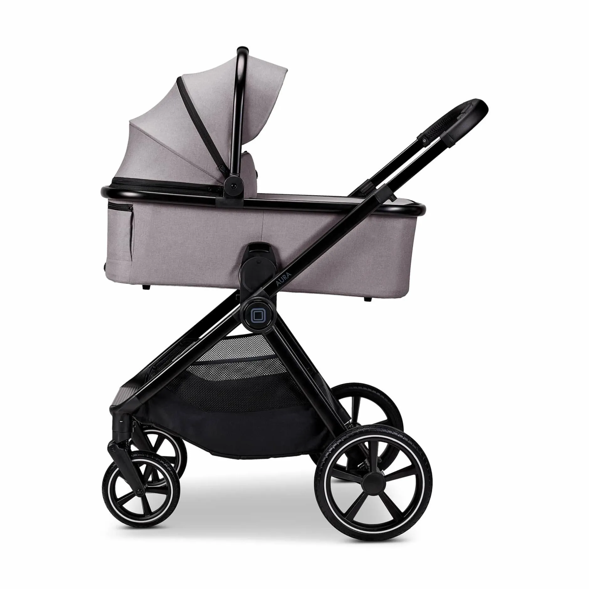 MOON AURA 2 in 1 Kombi-Kinderwagen Stone mit Babyschale Cosmo 2.0*Kinder Kinderwagen Komplettsets
