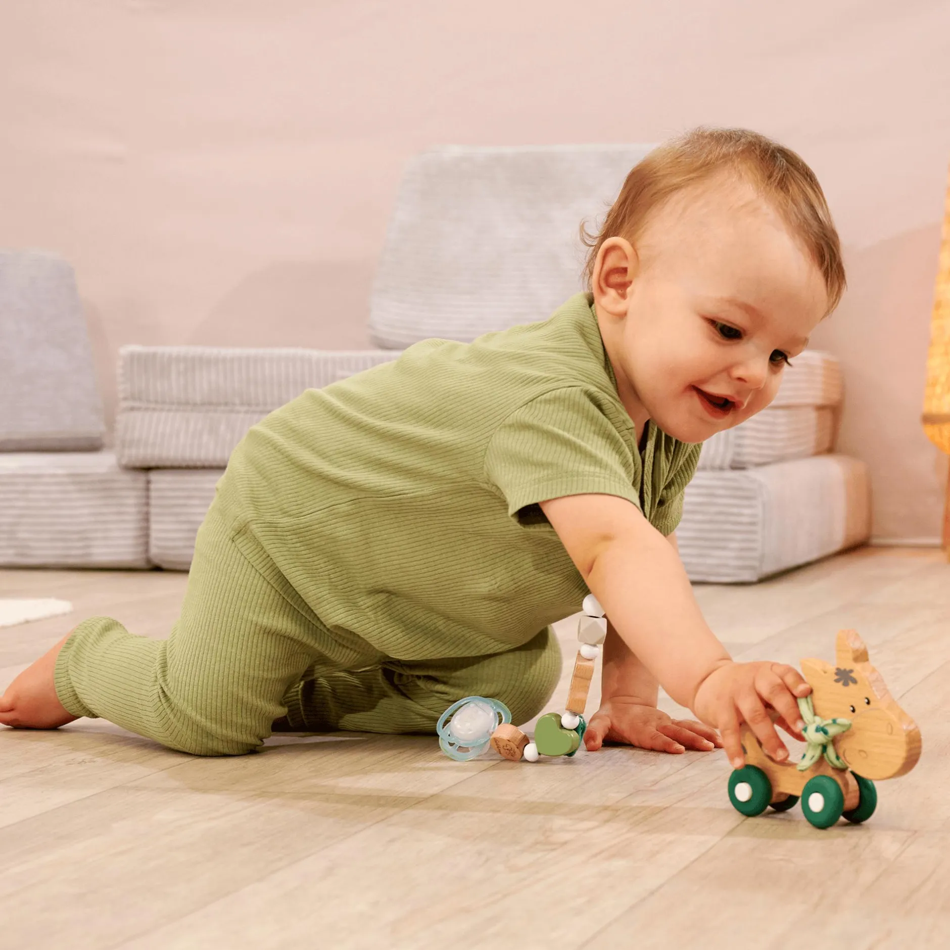 Eichhorn Baby HIPP Schiebe-Esel*Kinder Holzspielzeug