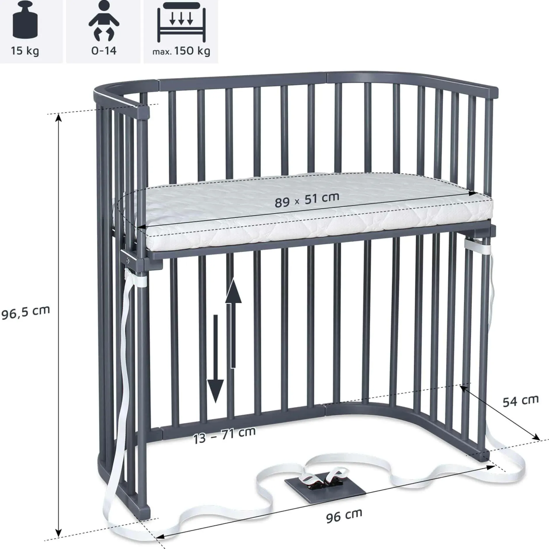 babybay Boxspring schiefer* Babybetten