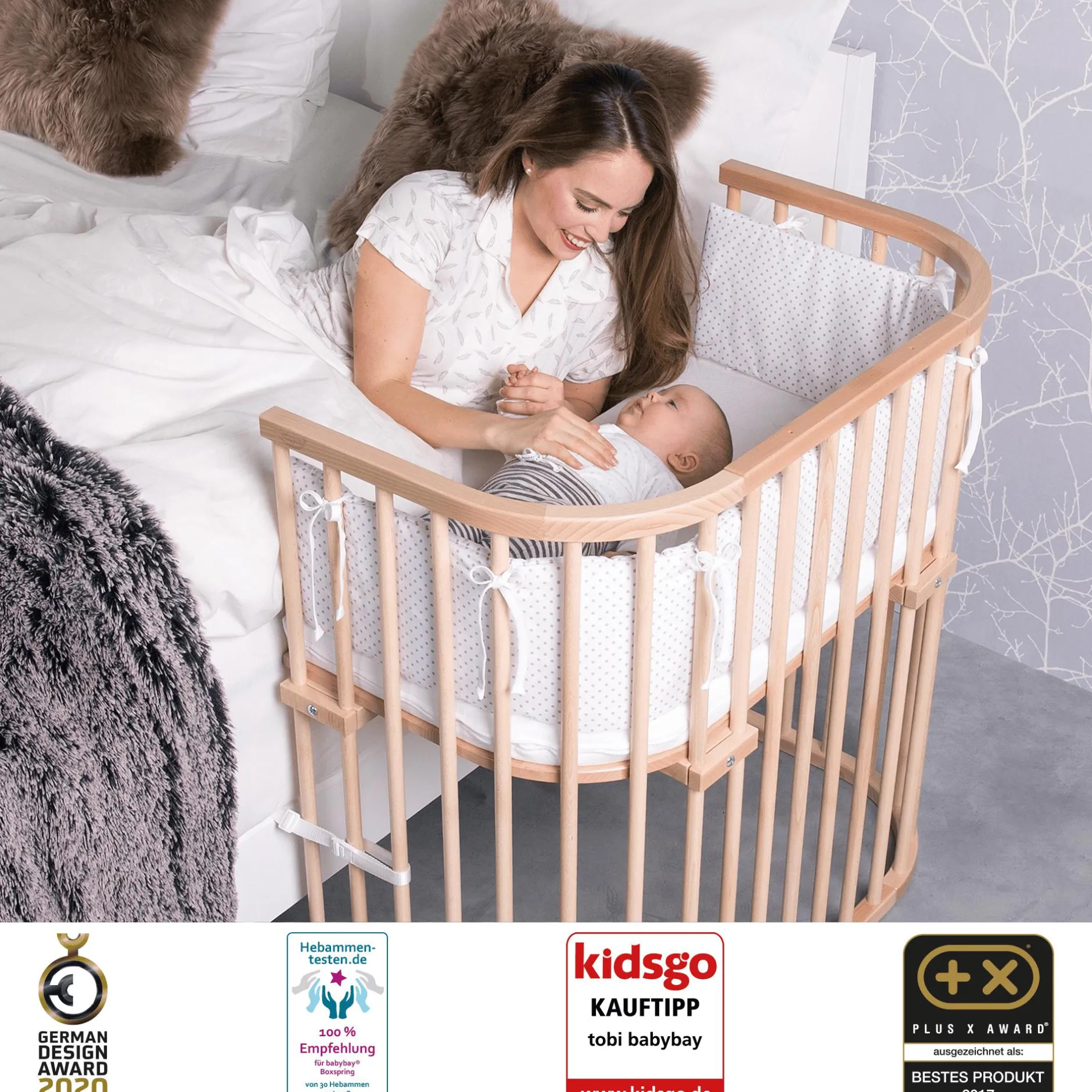babybay Boxspring XXL natur* Babybetten