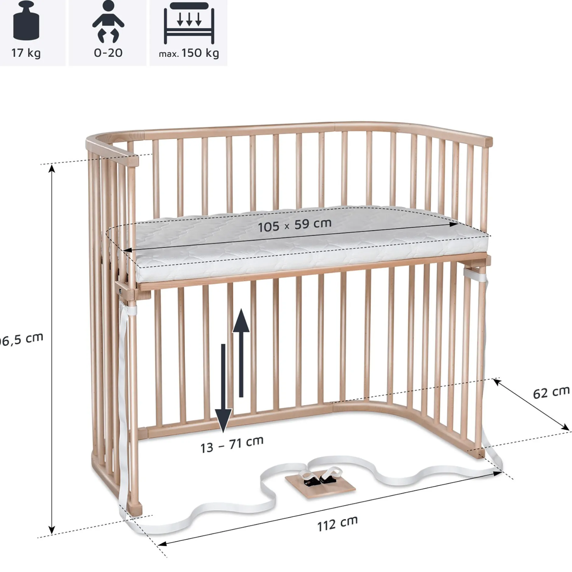 babybay Boxspring XXL natur* Babybetten