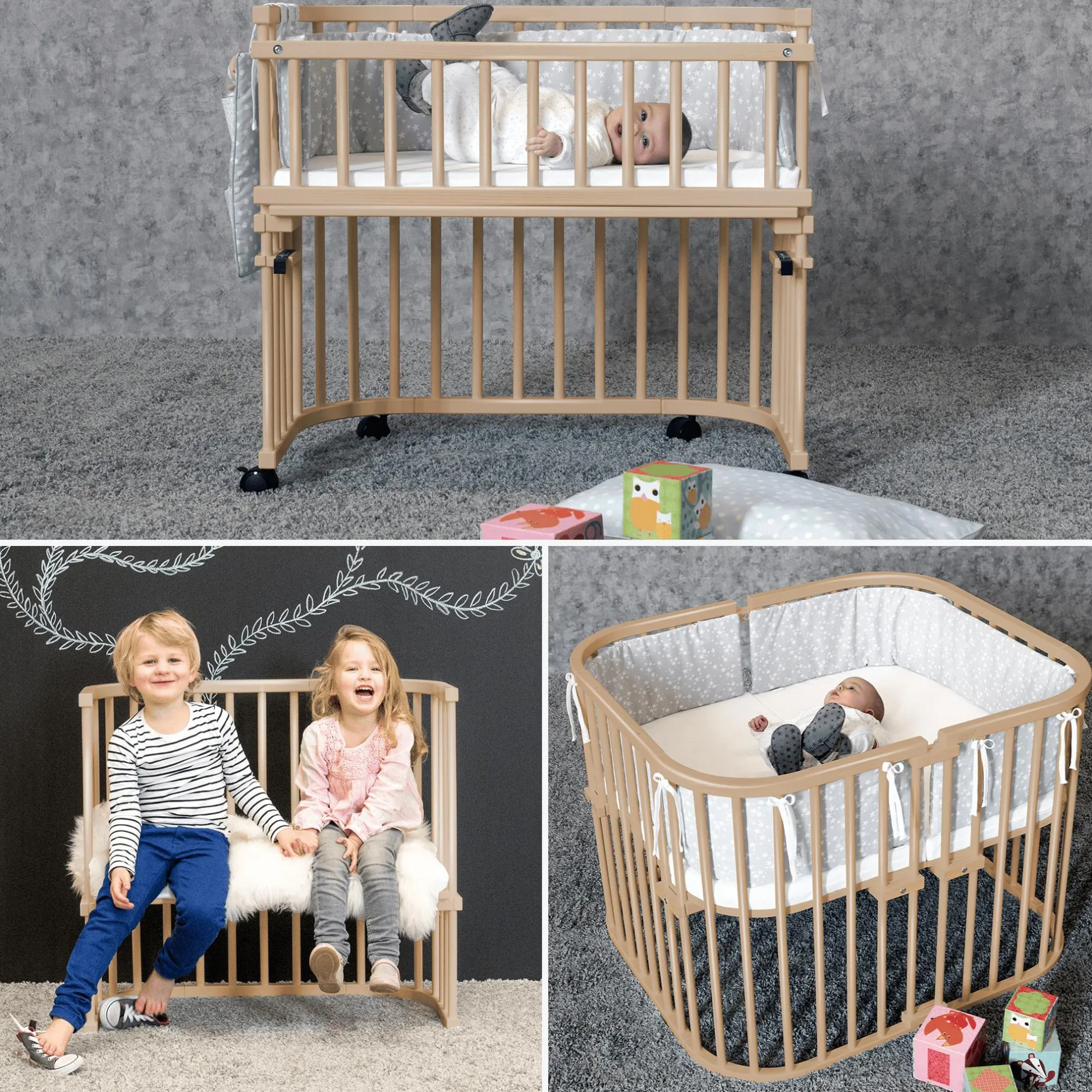 babybay Boxspring XXL natur* Babybetten
