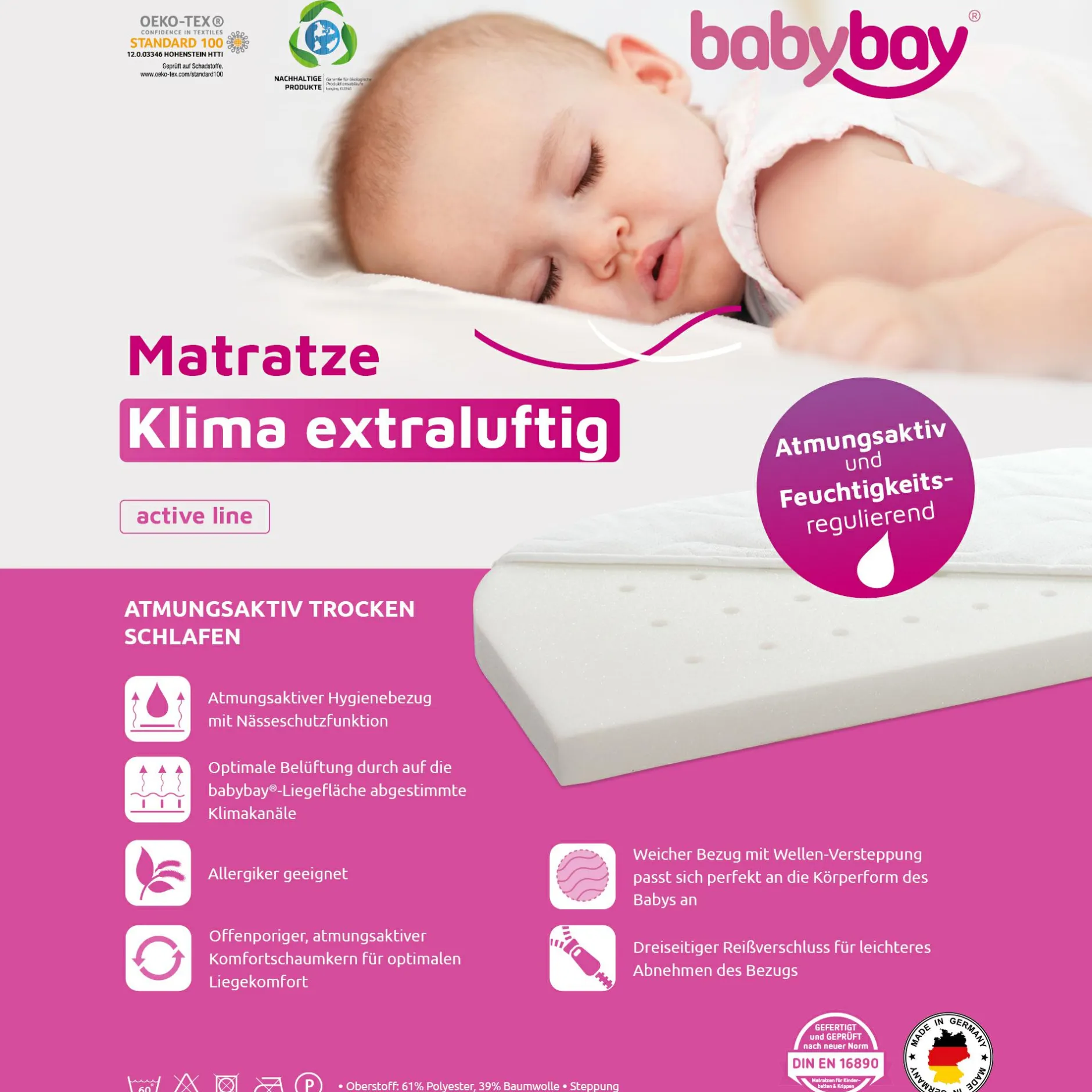 babybay Matratze Klima extraluftig Original* Matratzen