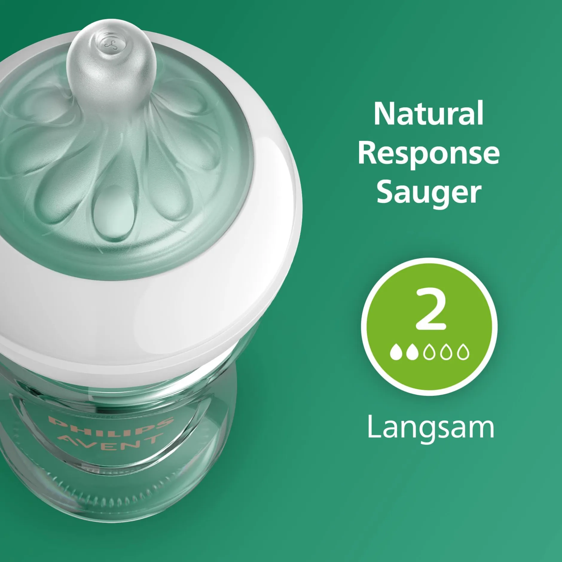 PHILIPS AVENT Babyflasche Glas Natural Response Gr.2 120ml SCY930/01* Flaschen & Sauger