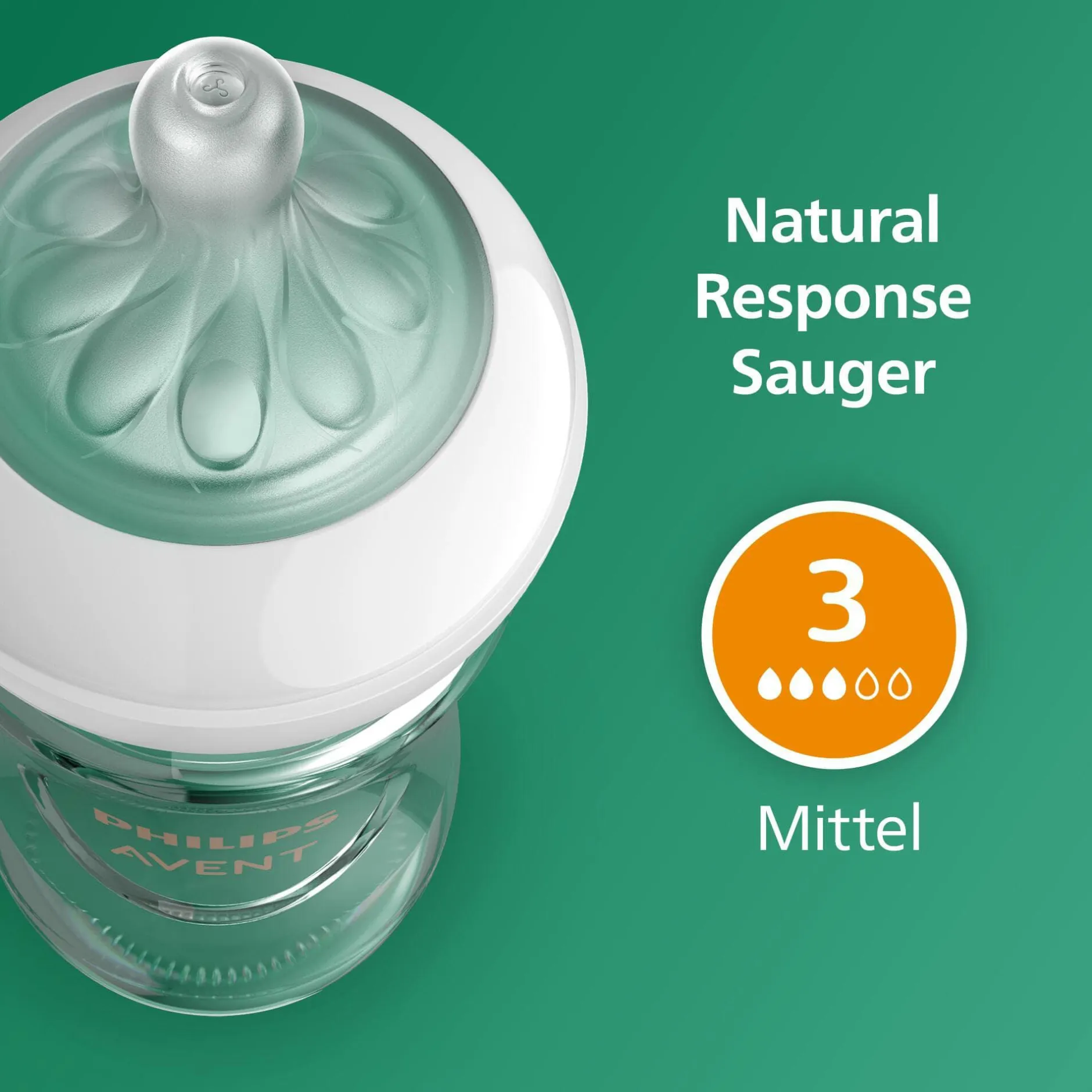 PHILIPS AVENT Babyflasche Glas Natural Response Gr.3 240ml SCY933/01* Flaschen & Sauger