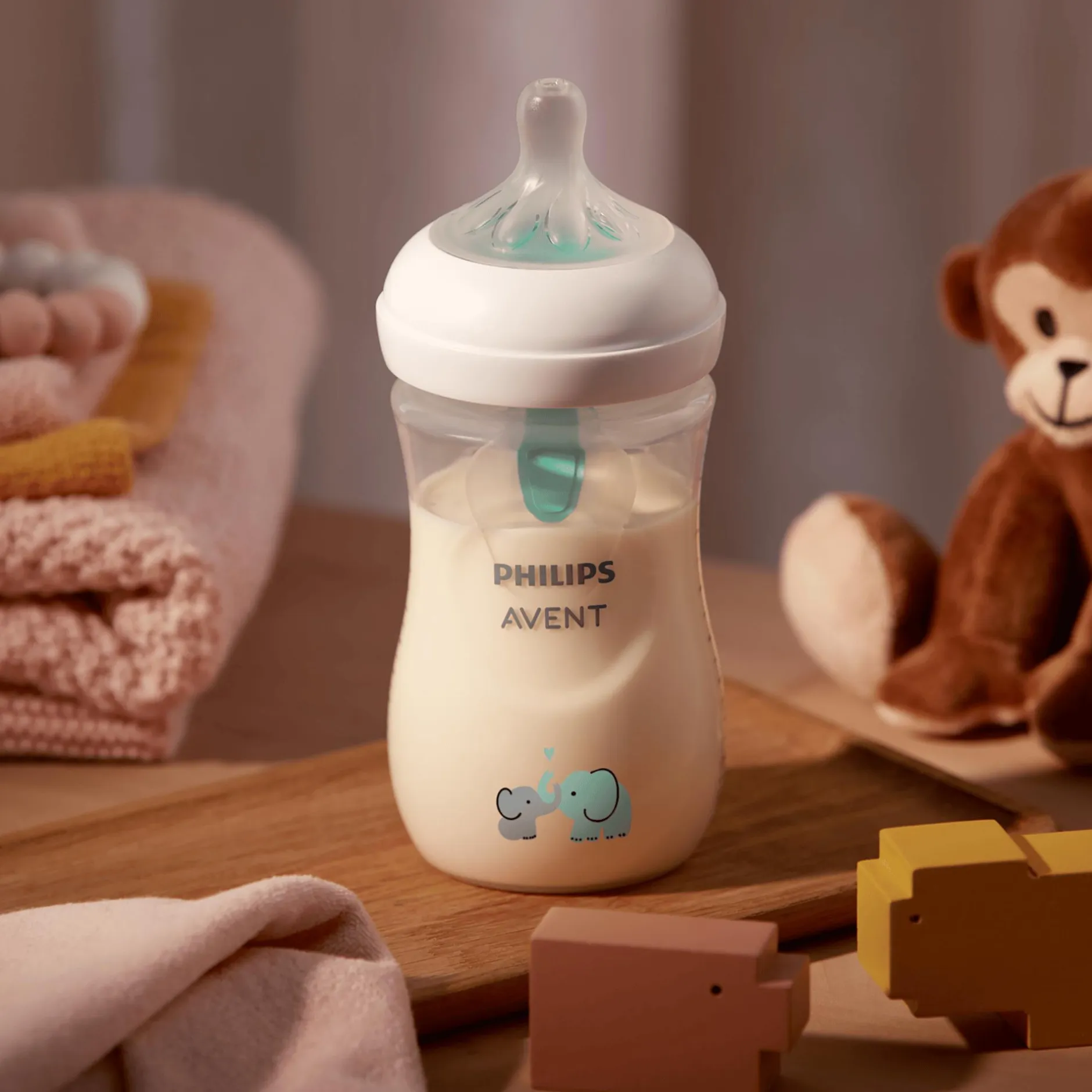 PHILIPS AVENT Babyflasche Natural Response AirFree Gr.3 260ml Elefant SCY673/81* Flaschen & Sauger