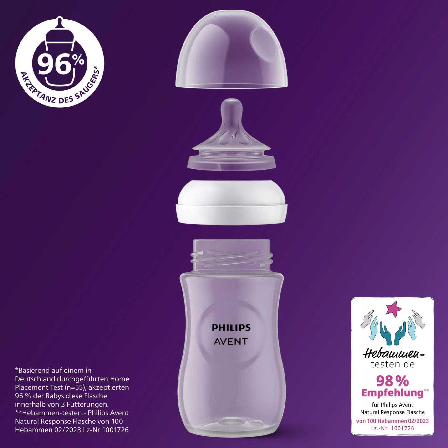 PHILIPS AVENT Babyflaschen Natural Response Gr.4 330ml SCY906/02* Flaschen & Sauger