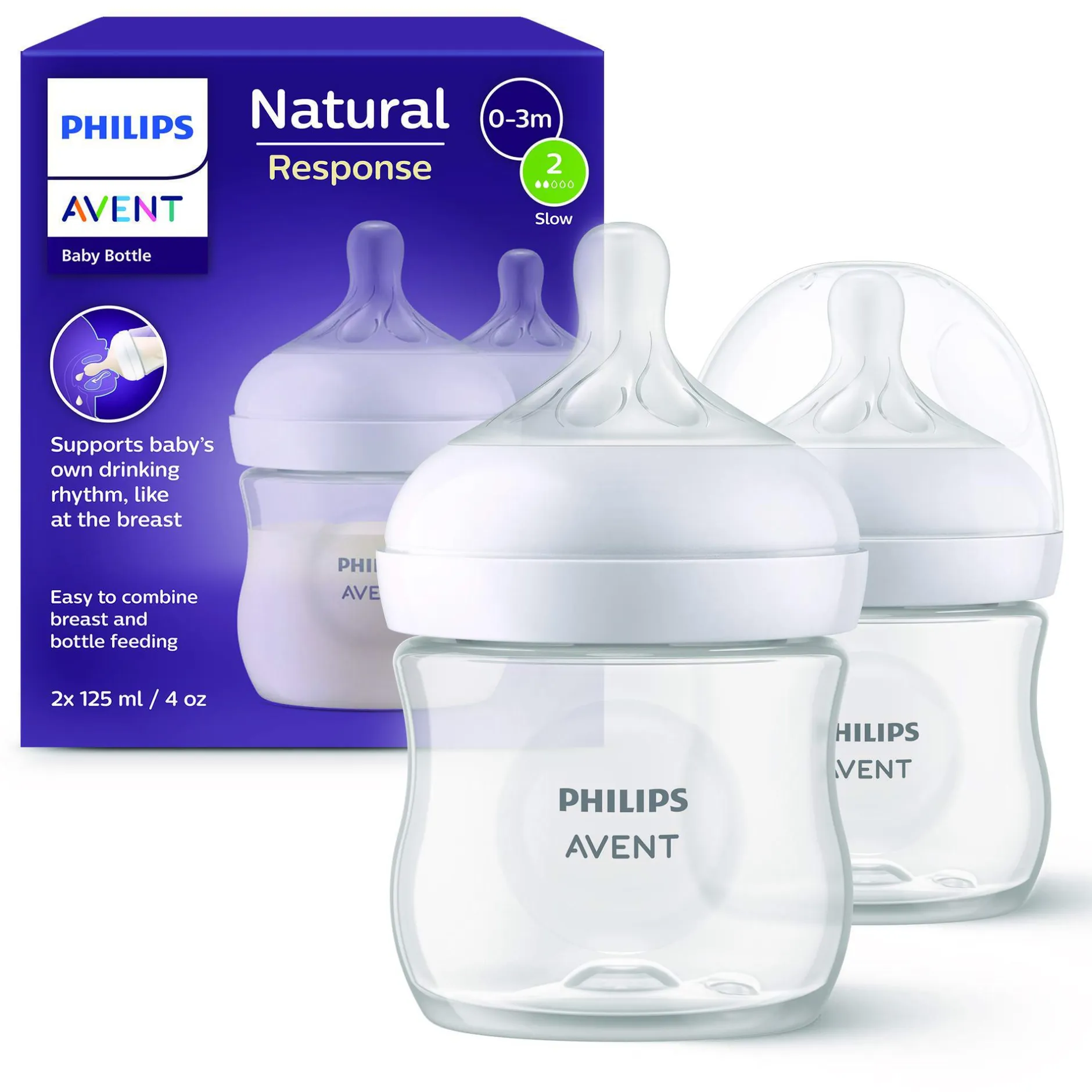 PHILIPS AVENT Babyflaschen Natural Response Gr.2 125ml SCY900/02* Flaschen & Sauger