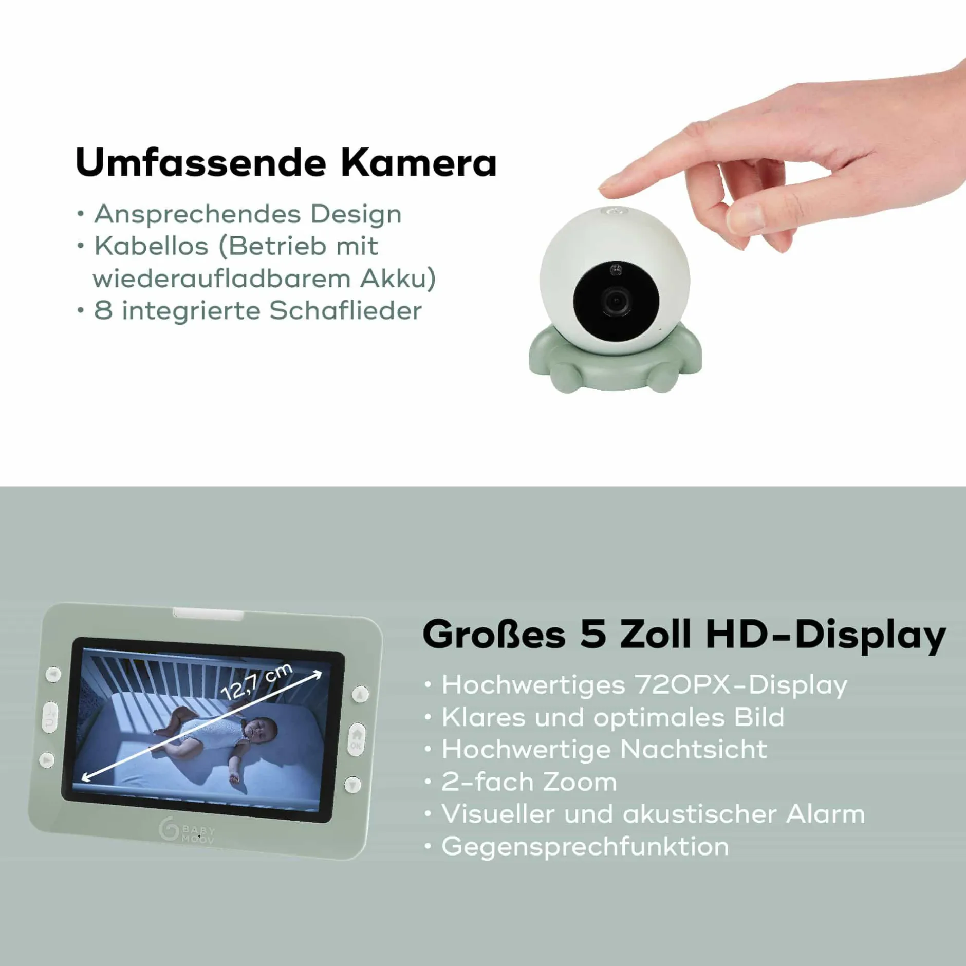 babymoov Babyphone mit Kamera YOO GO + HD* Babyphone