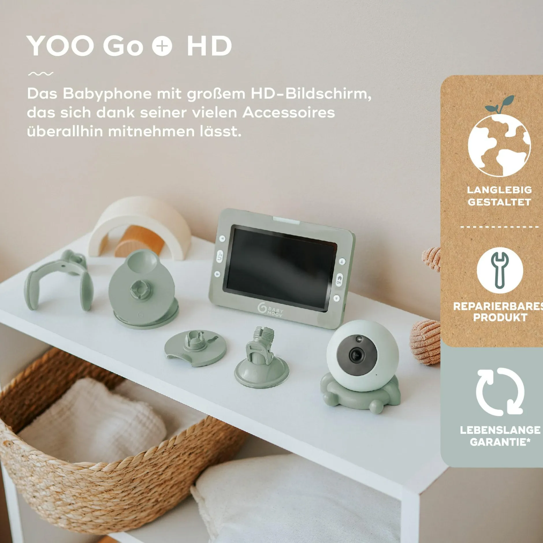 babymoov Babyphone mit Kamera YOO GO + HD* Babyphone