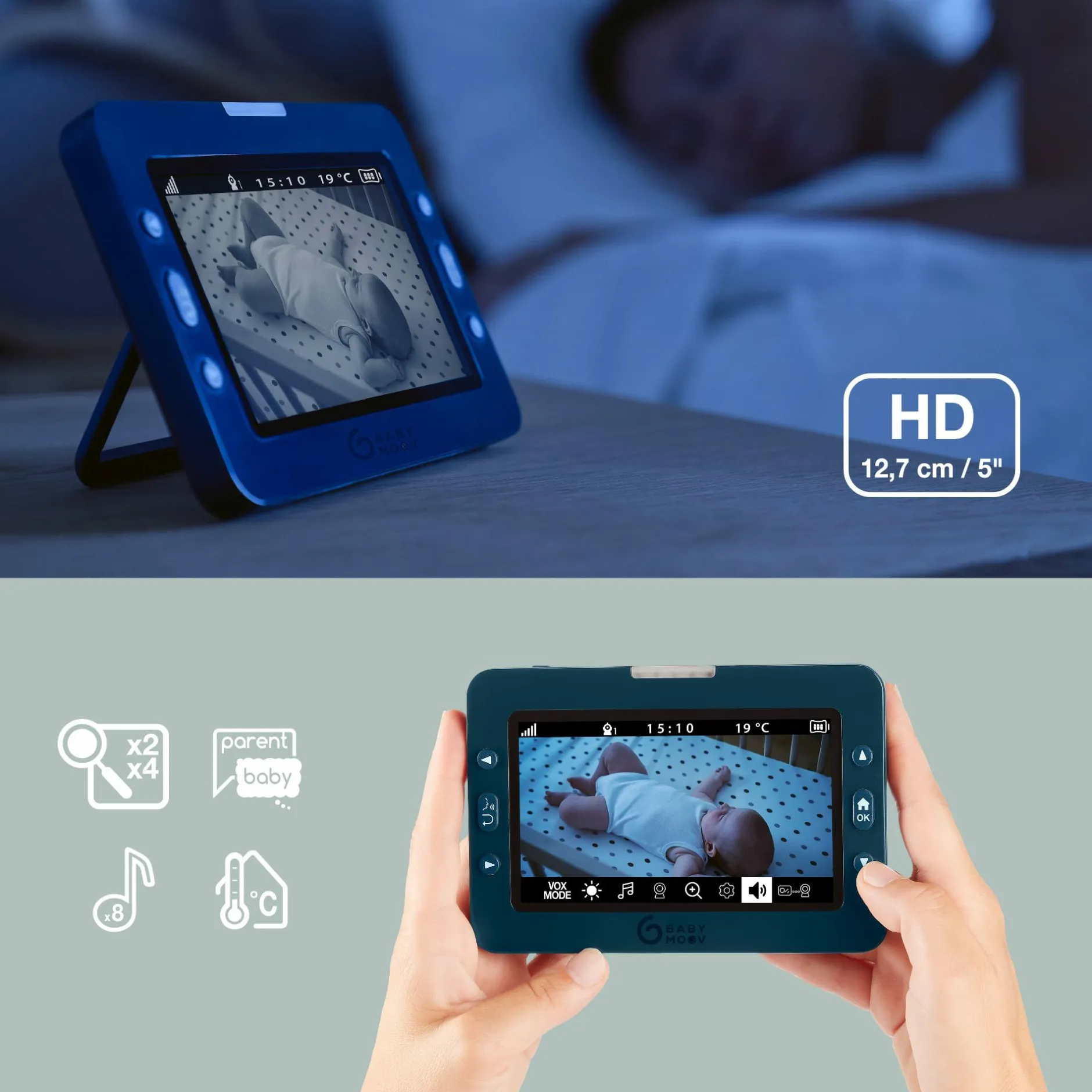 babymoov Babyphone mit Kamera YOO MASTER + HD* Babyphone