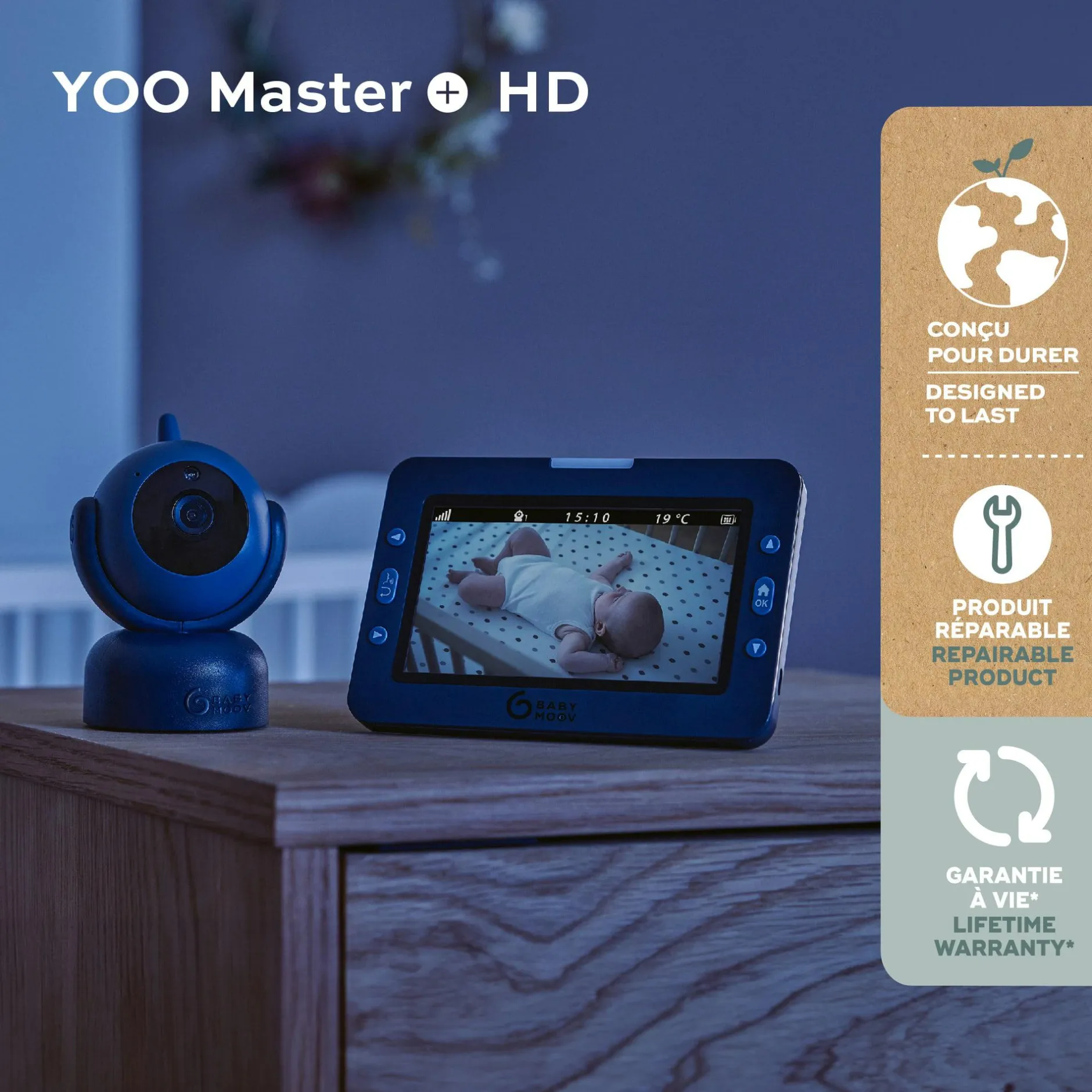 babymoov Babyphone mit Kamera YOO MASTER + HD* Babyphone