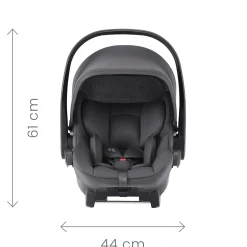 Britax Ru00f6mer BABY-SAFE CORE Midnight Grey*Kinder Babyschalen 0-13 Kg, Gruppe 0+