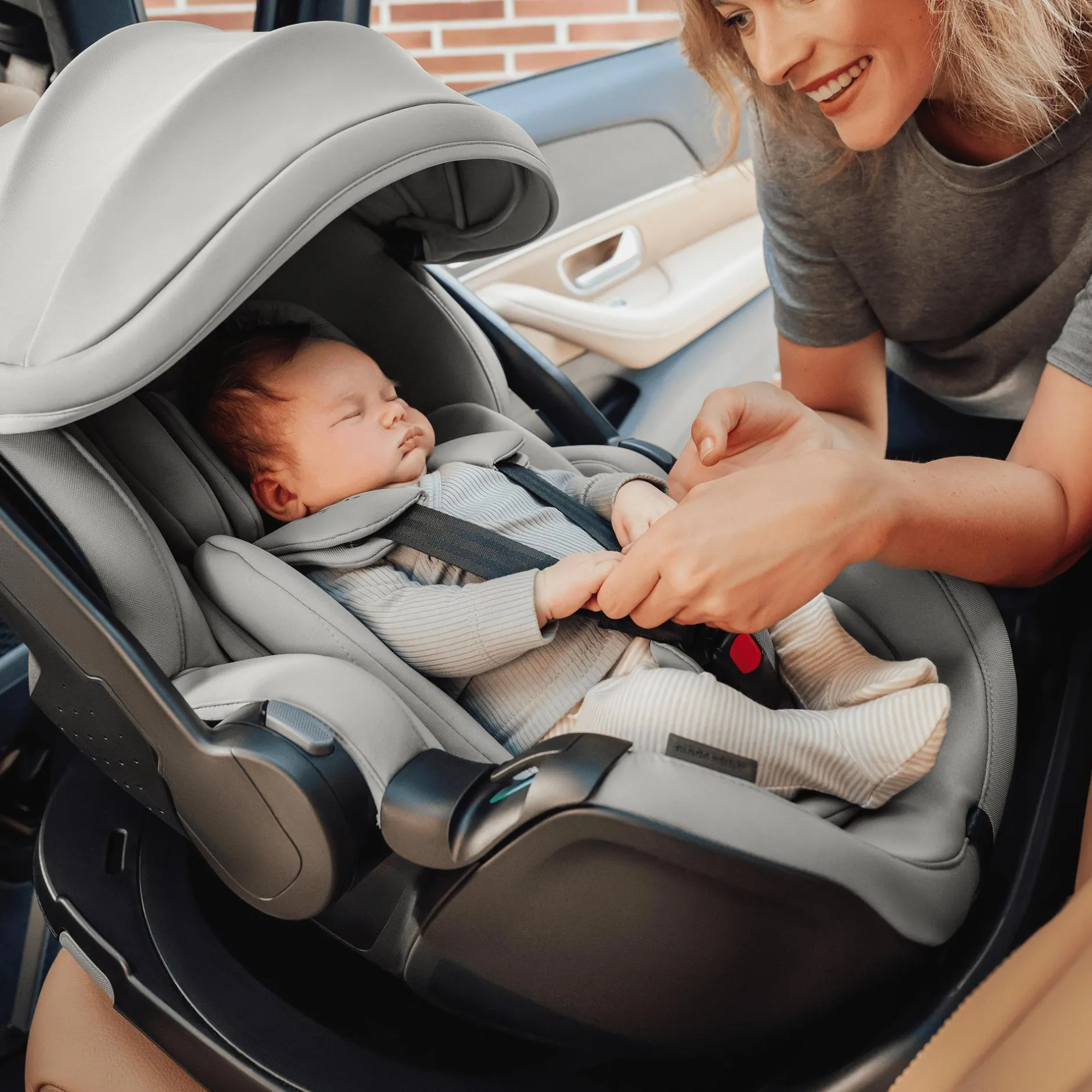 Britax Diamond BABY-SAFE PRO Lux Linen Grey Diamond*Kinder Babyschalen 0-13 Kg, Gruppe 0+